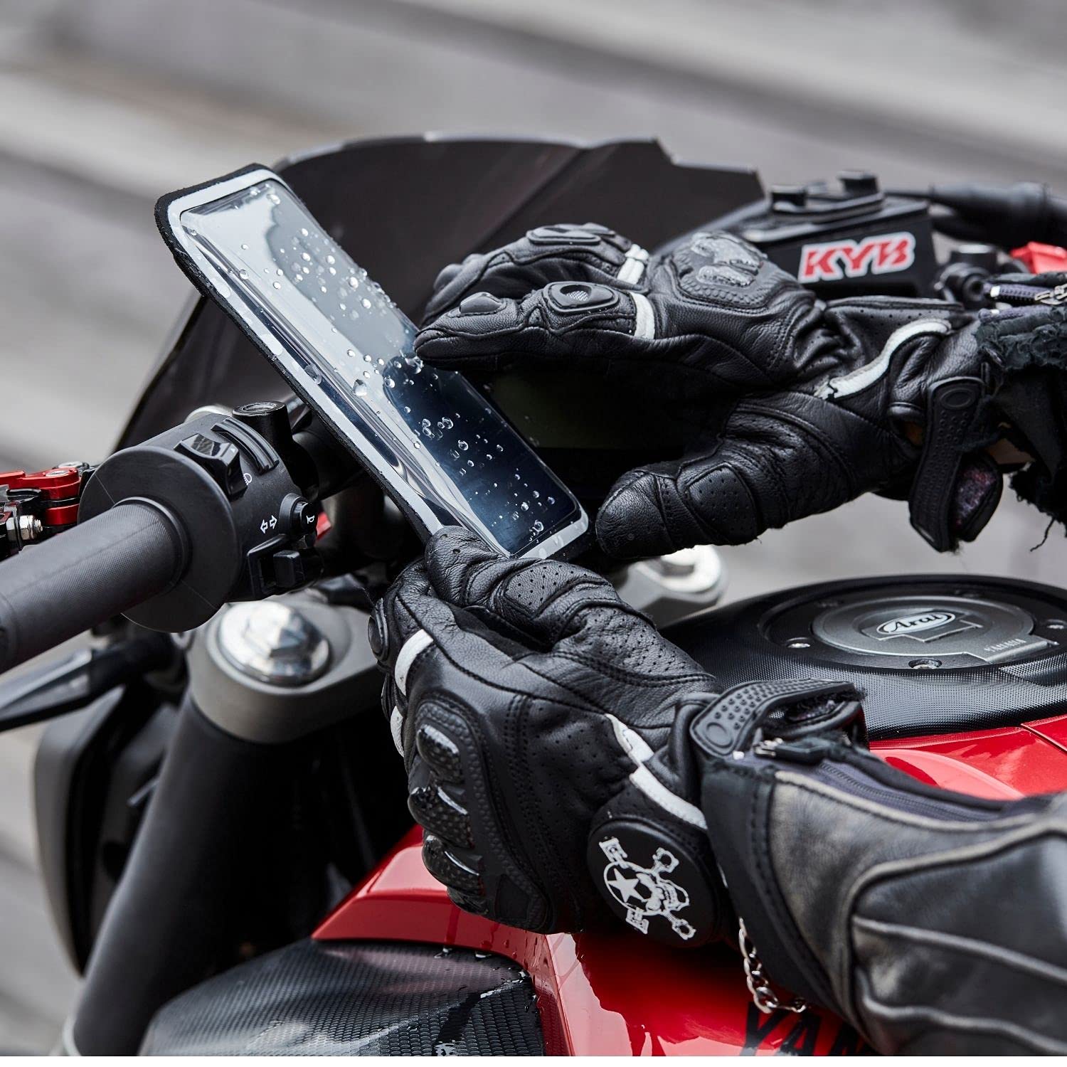 Magnetic motorbike phone holder | Anti vibration motorcycle phone holder | Waterproof Motorcycle Handlebar phone mount | 360° orientation 2XL phone up to 6.77" (17.2 cm) - Image 6