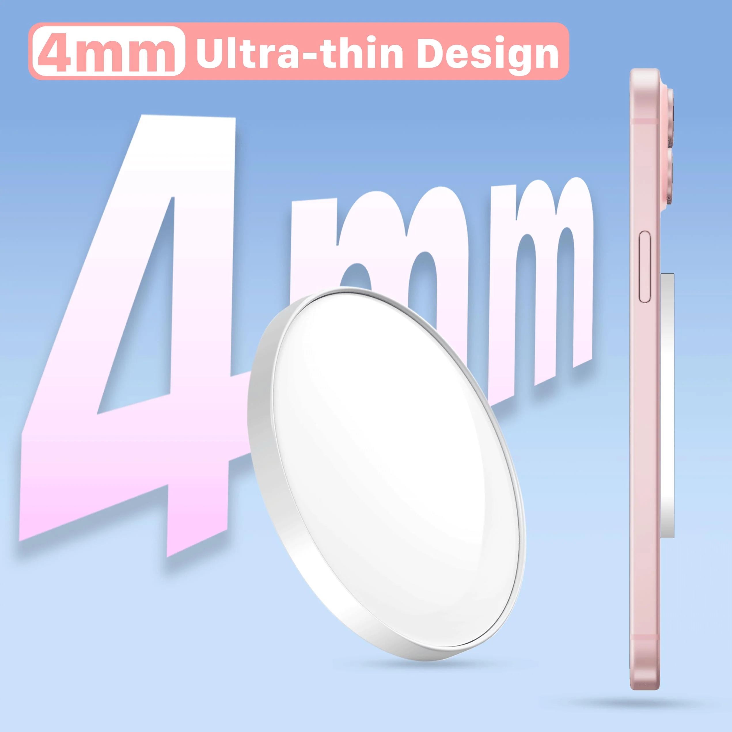 Magnetic Selfie Mirror for Back Camera,Vlog Selfie Monitor Screen for iPhone, Camera Mirror, iPhone & All Phones for Selfies (Flat Mirror) Flat Mirror - Image 4