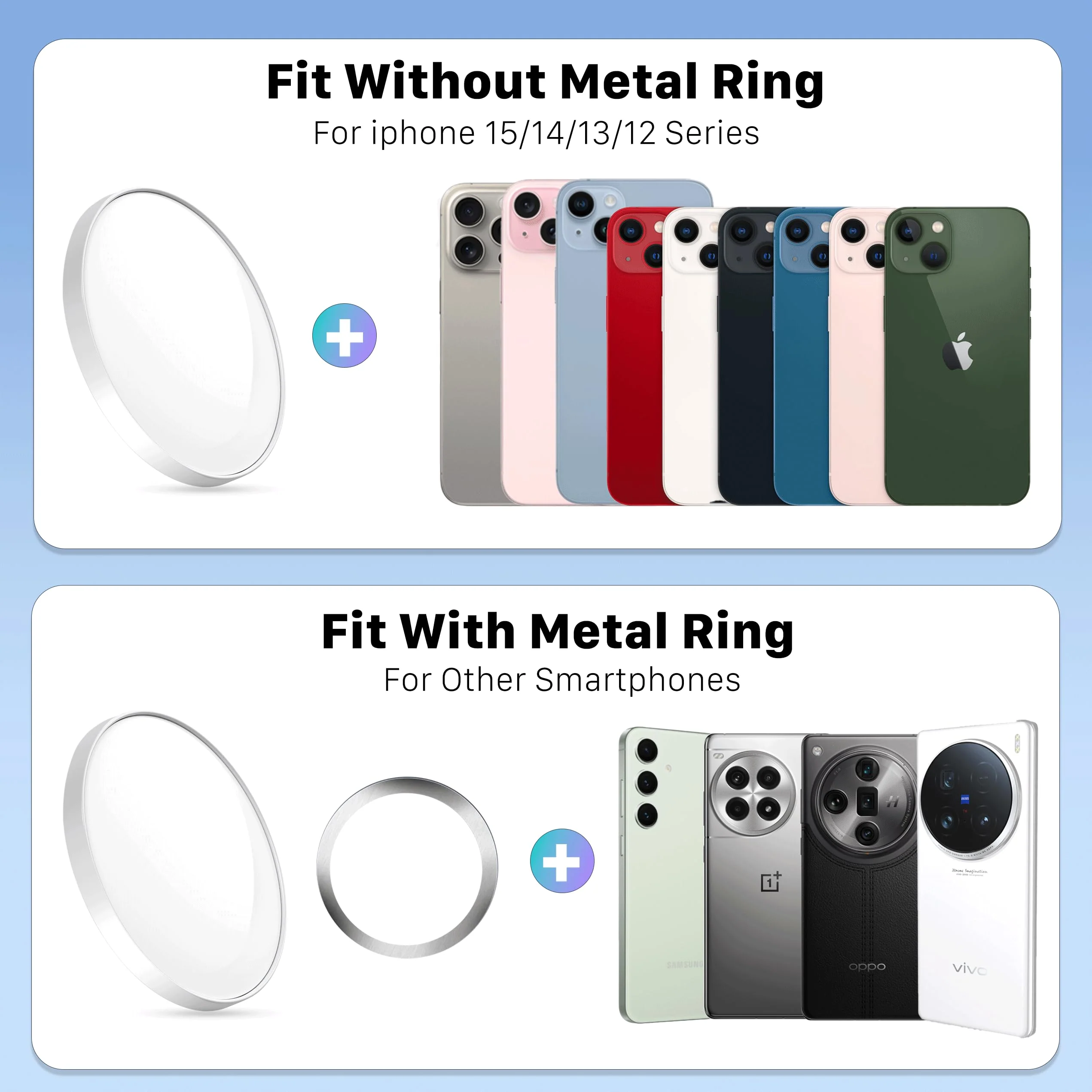 Magnetic Selfie Mirror for Back Camera,Vlog Selfie Monitor Screen for iPhone, Camera Mirror, iPhone & All Phones for Selfies (Flat Mirror) Flat Mirror - Image 5