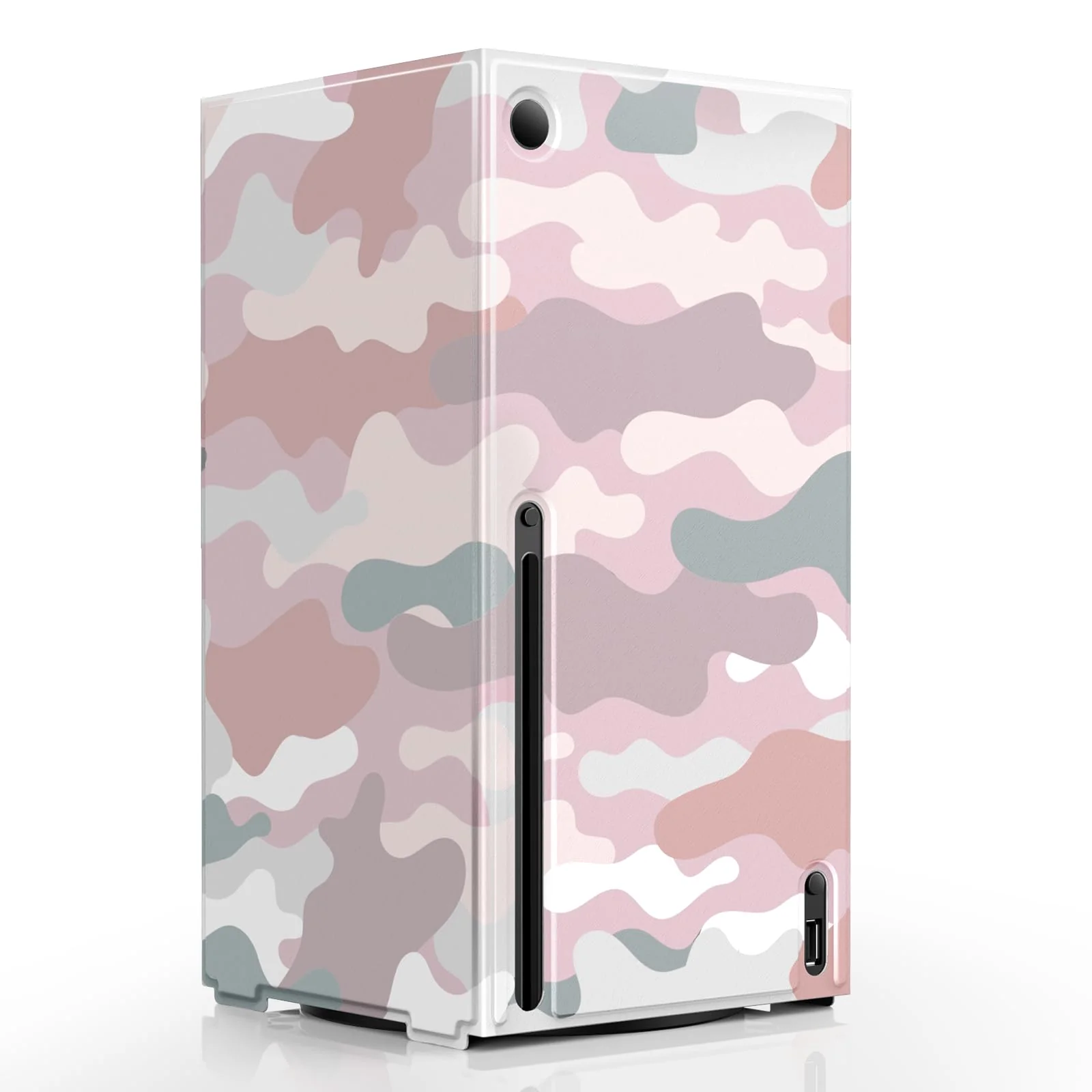 Magnetic Smart Wraps for Xbox Series X Console, Full Protection Protective Cover Case for Xbox Series X Accessories with Premium PU Leather and Soft Inner Lining - Pink Camo