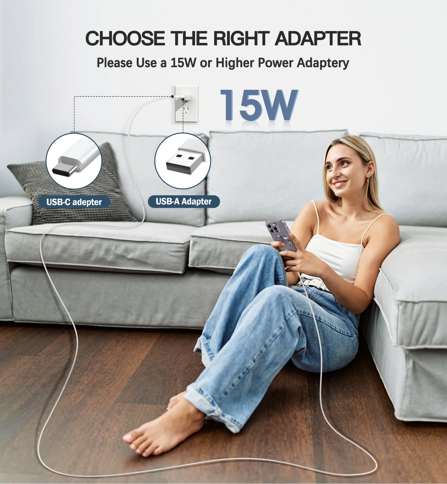 Magnetic Wireless Charger 15W Fast Mag Safe Charger for Cell Phone 16 Pro Max/16 Pro/16 Plus/16/15/14/13/12 Series 2 Pack Charging Pad for AirPods 3/2/Pro 2/Pro Mag-Safe Original Replacement Silver magnetic charger - Image 6
