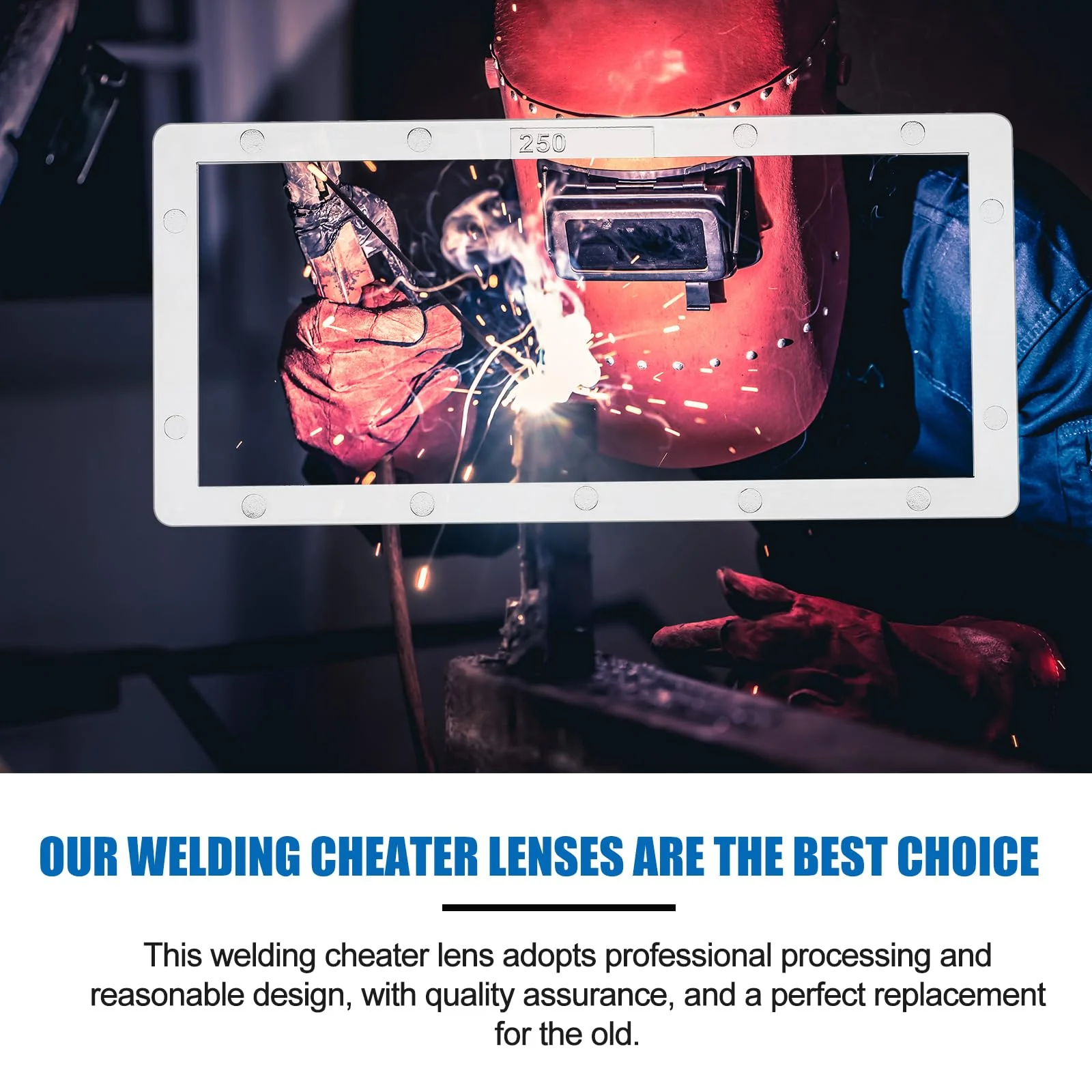 Magnification Welding Lens Magnifying Helmet Replacement Lens Compatible with Most Welding Helmets(1.0/1.5/2.0/2.5/3.0 Diopter,2" X 4.25",Pc,5 Pcs) 1.0/1.5/2.0/2.5/3.0 Diopter,2" X 4.25" Pc 5 - Image 5