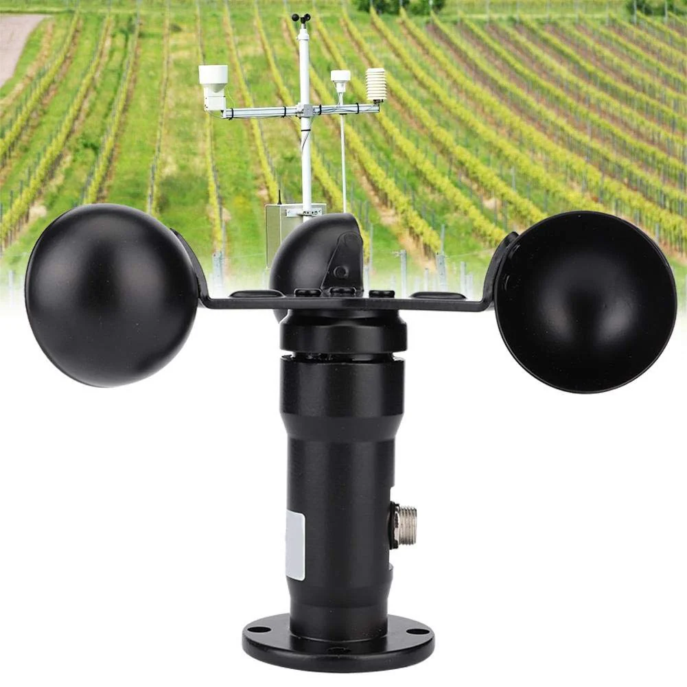 MAGT Wind Speed Sensor, Pulse Signal Output Aluminium Alloy Wind Speed Meter Practical Wind Gauge Anemometer 3 Cups - Image 4