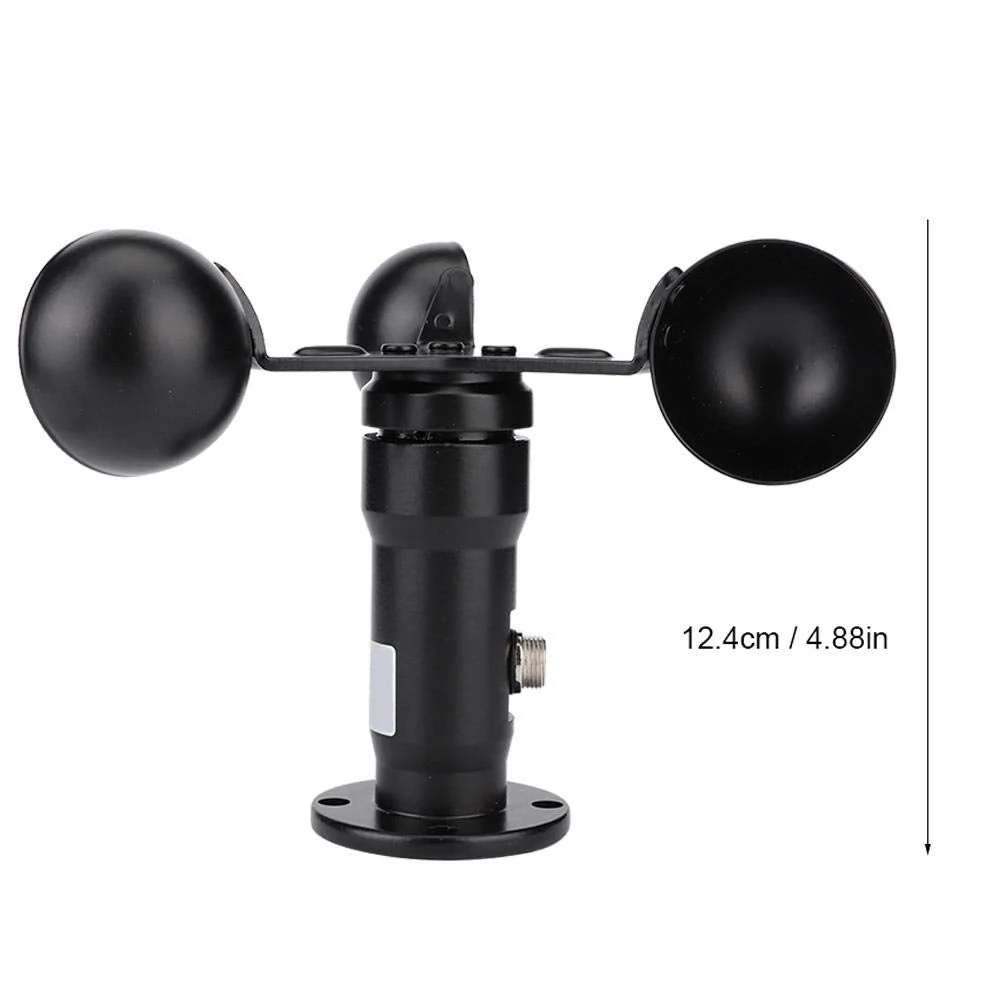 MAGT Wind Speed Sensor, Pulse Signal Output Aluminium Alloy Wind Speed Meter Practical Wind Gauge Anemometer 3 Cups - Image 6