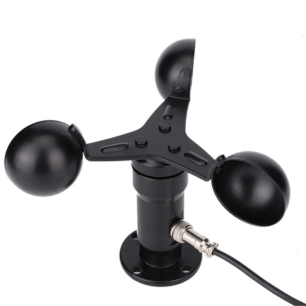 MAGT Wind Speed Sensor, Pulse Signal Output Aluminium Alloy Wind Speed Meter Practical Wind Gauge Anemometer 3 Cups - Image 9