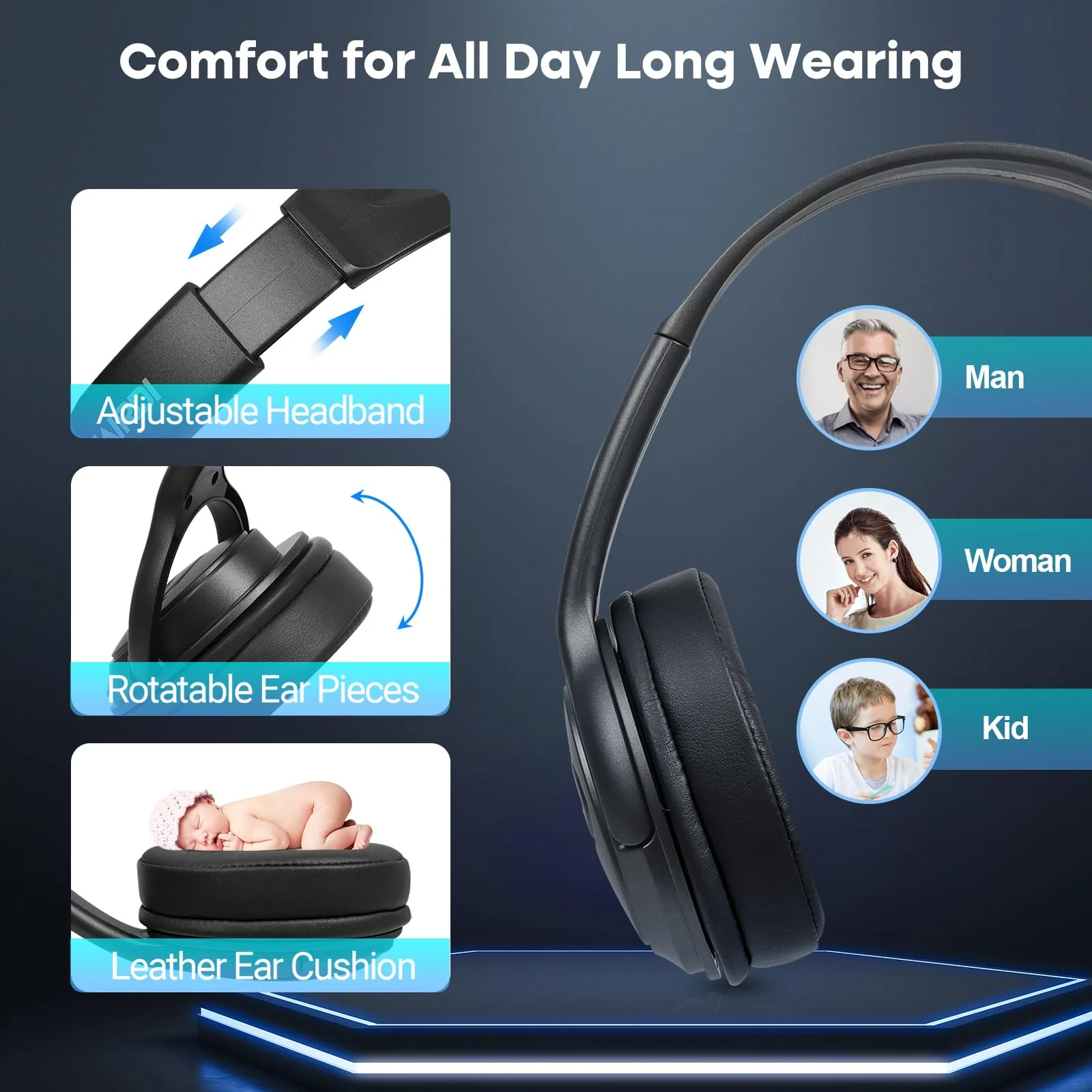 MAIRDI USB Headset with Microphone for PC, Computer Headset with Mic Noise Canceling for Laptop Teams Zoom Office Work Call Center Business Softphone, Dictation Headset for Dragon Naturelly Speaking - Image 5