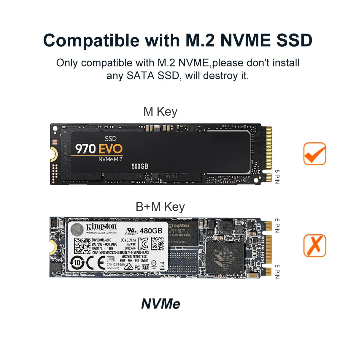 MAIWO M.2 SSD Enclosure Adapter, 10Gbps NVME Enclosure with Tool-free Design, 4TB Storage Expansion,M Keys,Aluminum Alloy,Automatic Sleep (FIts 2230/2240/2260/2280) - Image 2