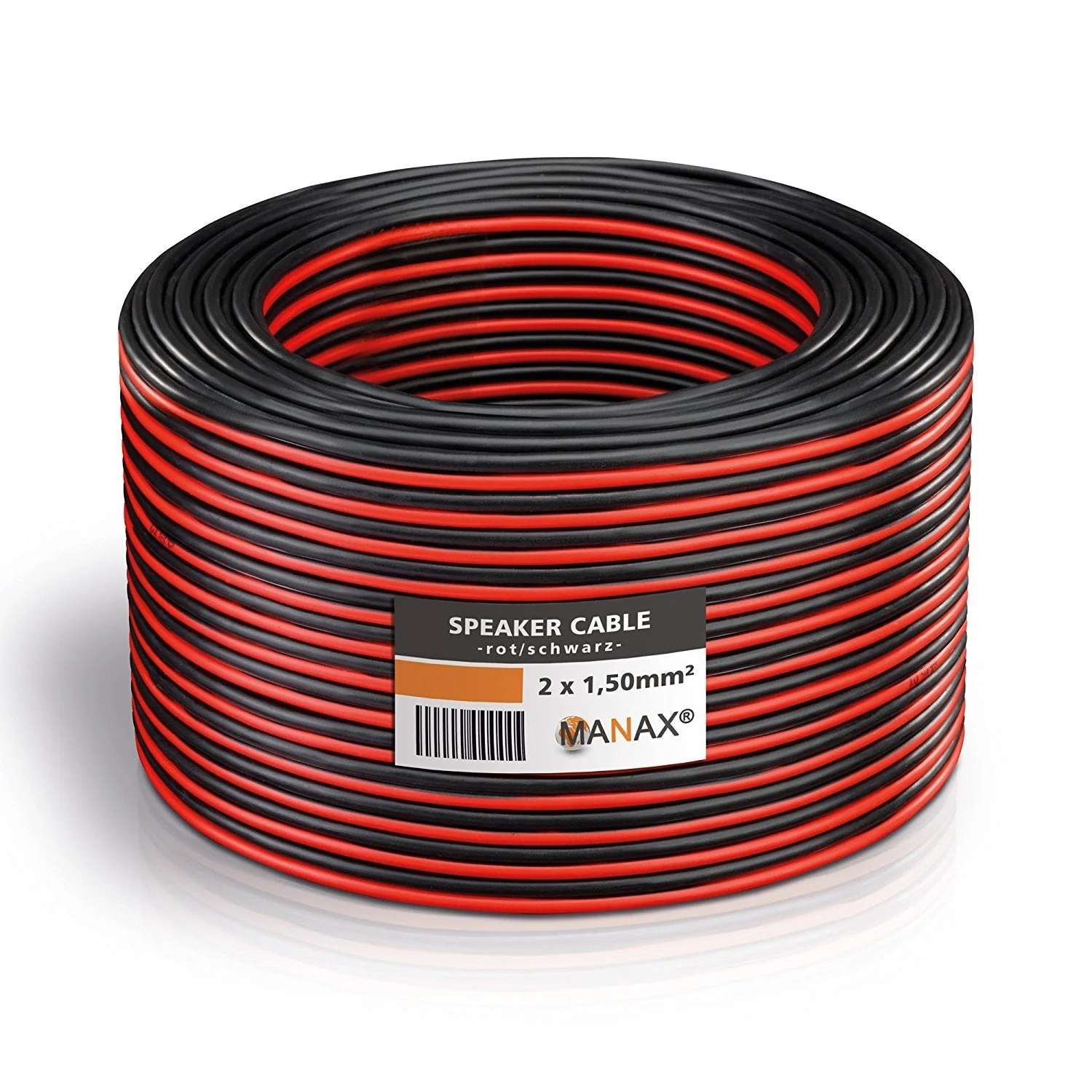 Manax Loudspeaker Cable 2 x 1.50 mm² CCA (Speaker Cable/Audio Cable) 2 x 1.50 mm2 Red/black 20m 1,50mm² - 1 Ring 1.5 mm² - Image 3