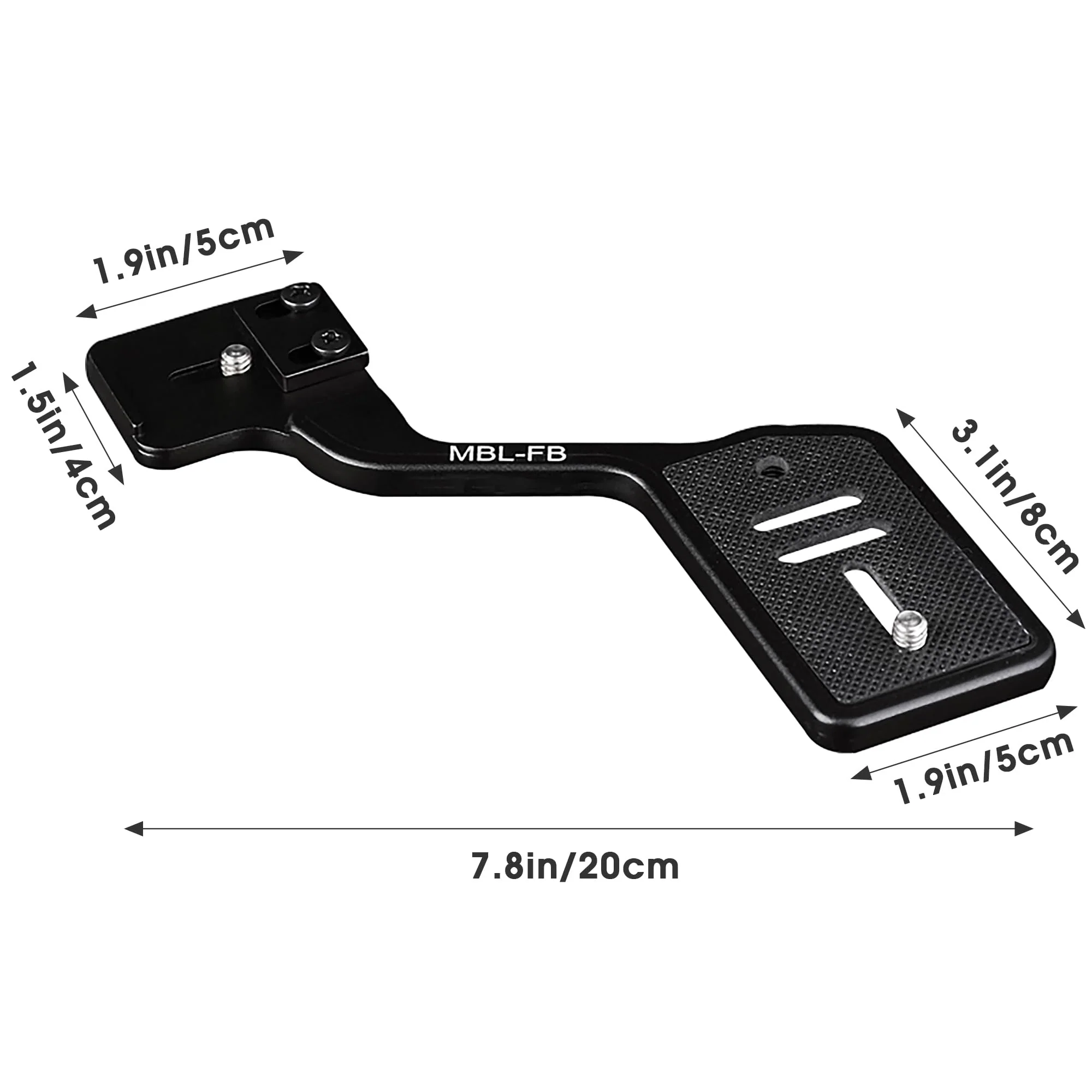 Manbily Camera Flash Brackets, Aluminum Tripod Camera Mount Extension Bar with 1/4" Screw for DSLR LED Light Video Microphone - Image 4