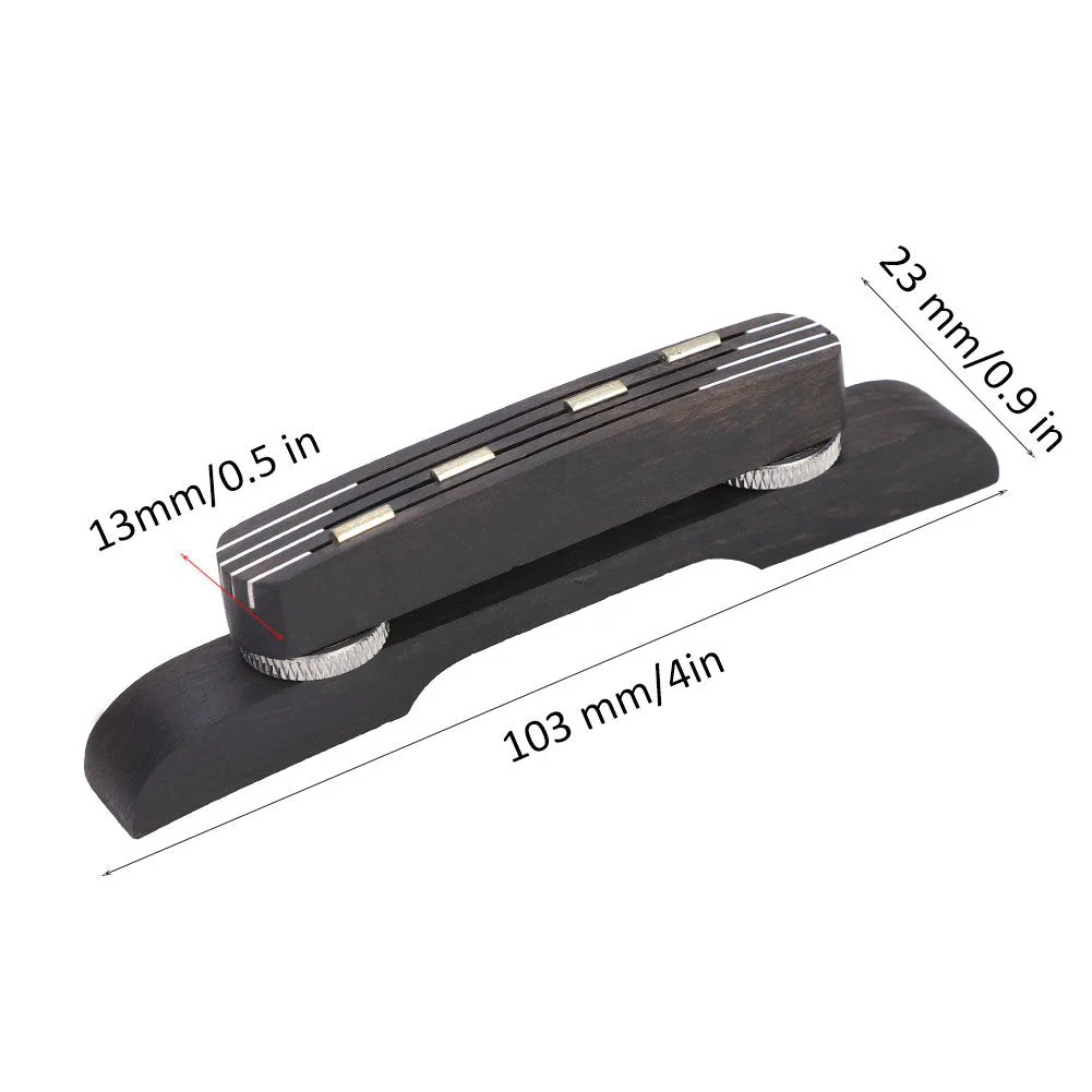 Mandolin Bridge, Rosewood Height Adjustable Bridge Mandolin Instrument DIY Repair Parts - Image 3