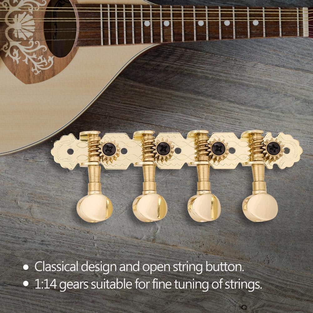 Mandolin Tuning Pegs, Heads Tuners Tuning Button Accessories for Mandolin (Gold) - Image 3