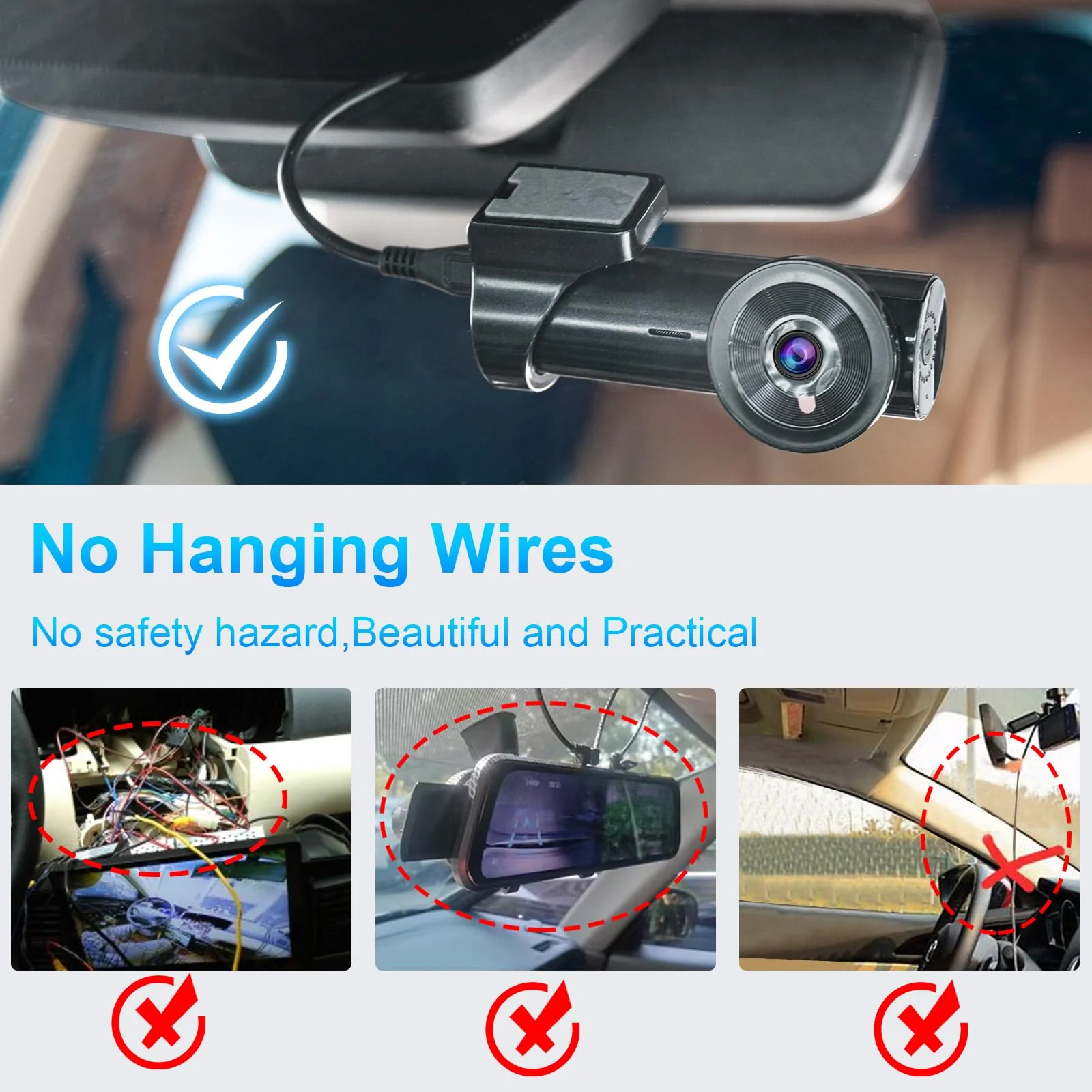 mangoal Dashcam Power Adapter 3 Pin (Model A) Custom for Volvo XC40 XC60 XC90 S60 V60 C40 and More,Hide The Wires, GPS Radar Mirror Camera Dash Cam Adapter Cable, Connects to Rearview Mirror (Hidden) Green - Image 7