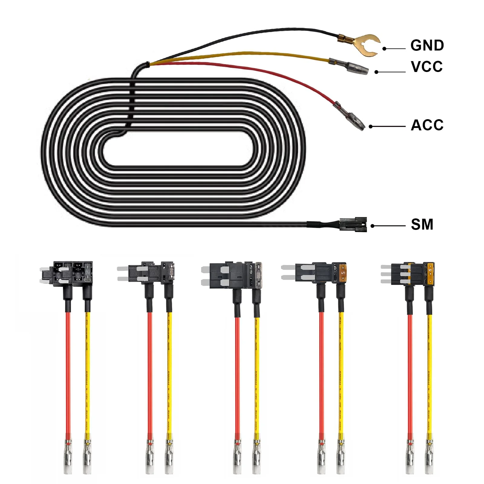 mangoal Fuse Box Power Adapter Dash Cams, Upgrade Parking Monitoring, Hardwire Wire Kit Accessories(8.20 ft, Applicable to Vehicle Other Than Mercedes Benz) 8.20 ft - Image 2