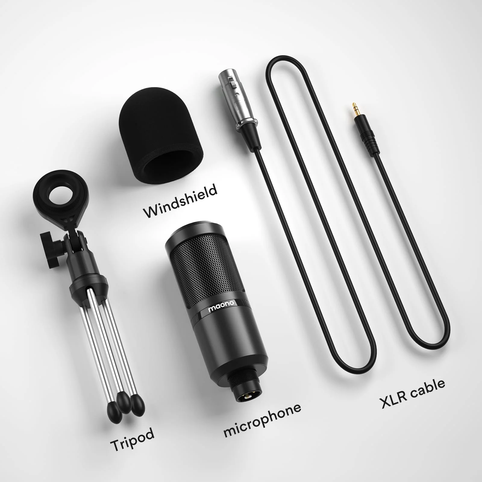 MAONO Condenser Microphone, Cardioid Studio Condenser Recording Mic with 3.5mm XLR for podcasting, Streaming, Singing, Vocal, Home-Studio - Image 9