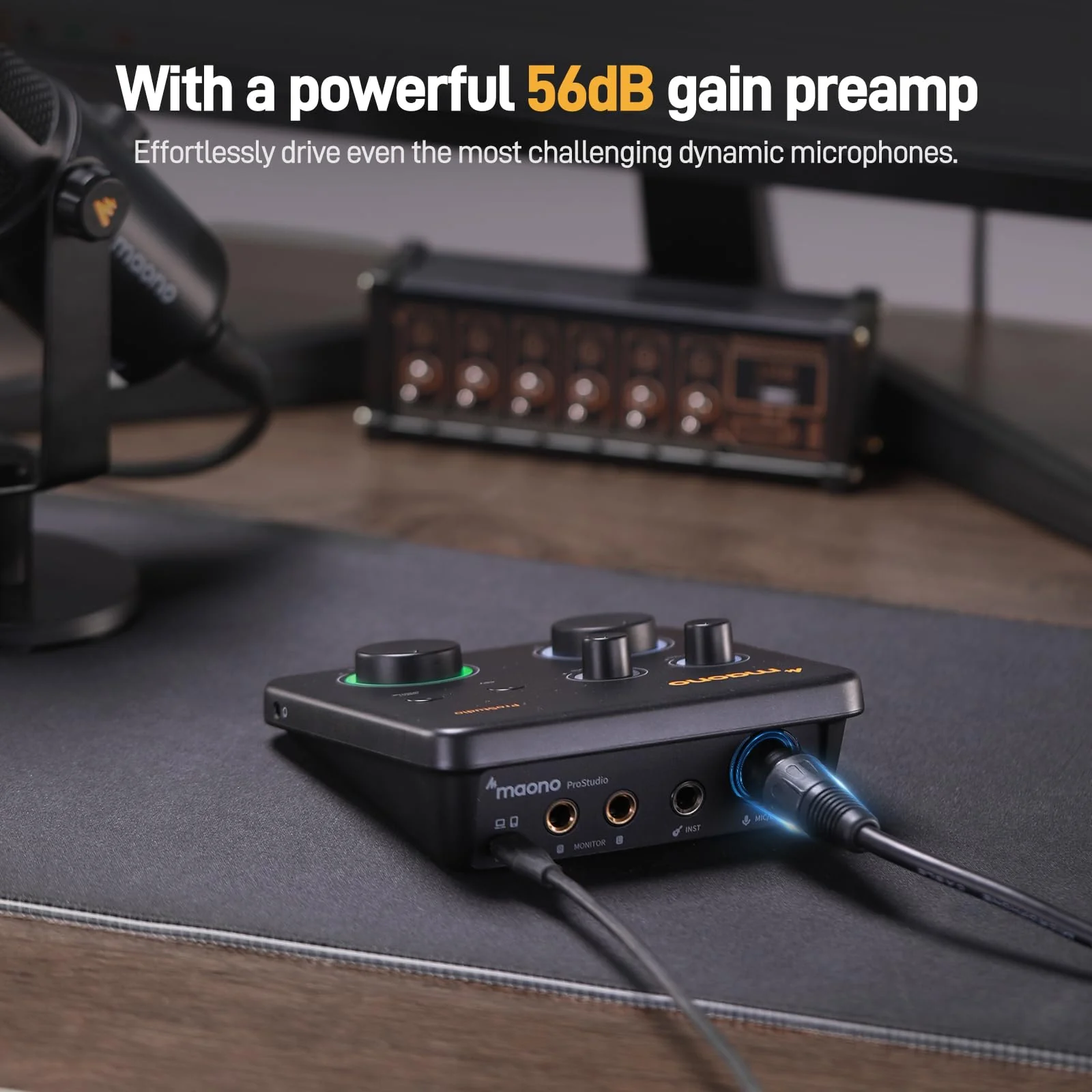 MAONO USB Audio Interface for PC: Interface with XLR Input 24-bit/192kHz Routing Software LOOPBACK ASIO Driver for Recording Music, Home-Studio, Guitar, Podcast, Streaming, DAW(PS22 Lite Black) PS22 Lite Black - Image 3
