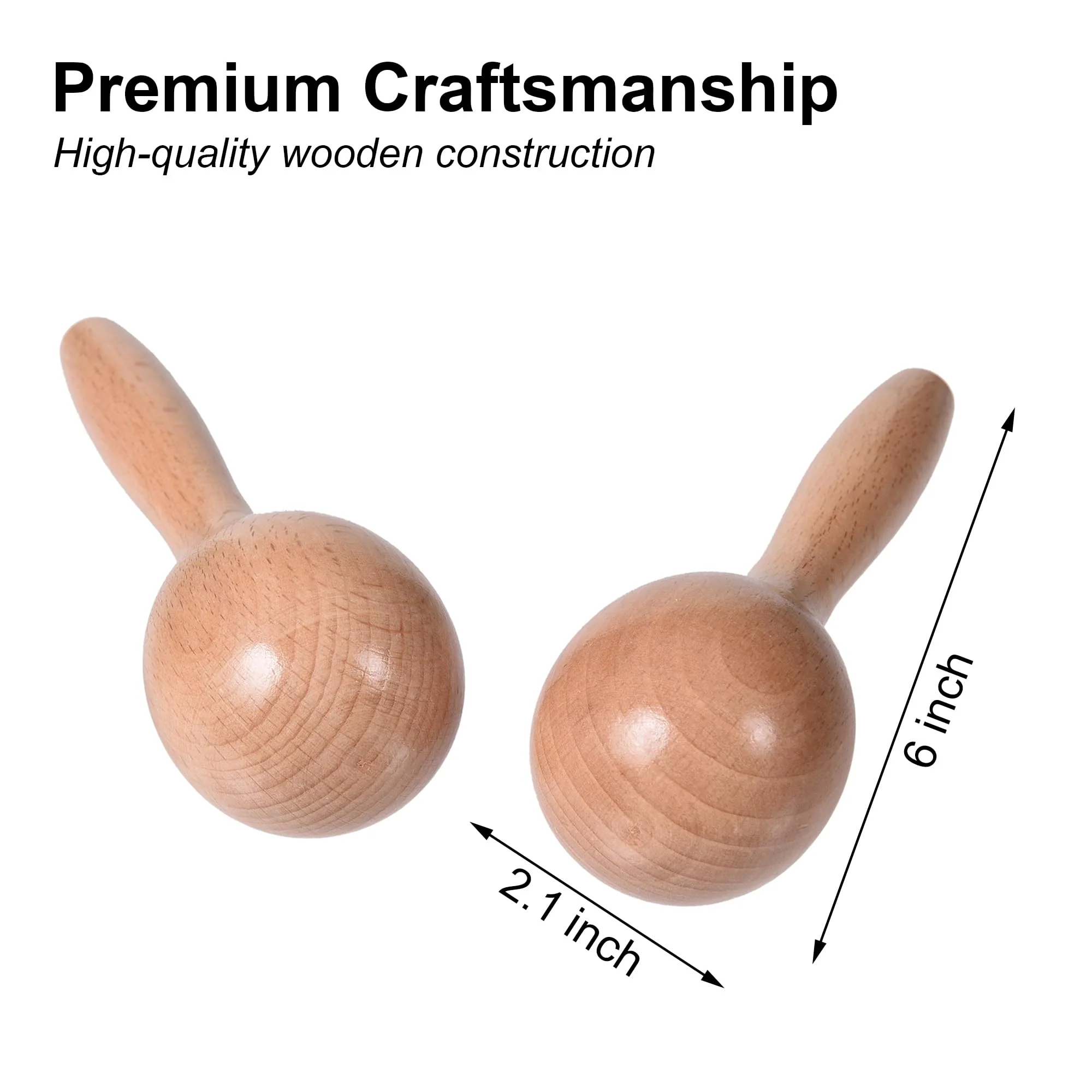 Maracas for Kids Babies, Wooden Maracas Shaker Musical Instrument - Image 2