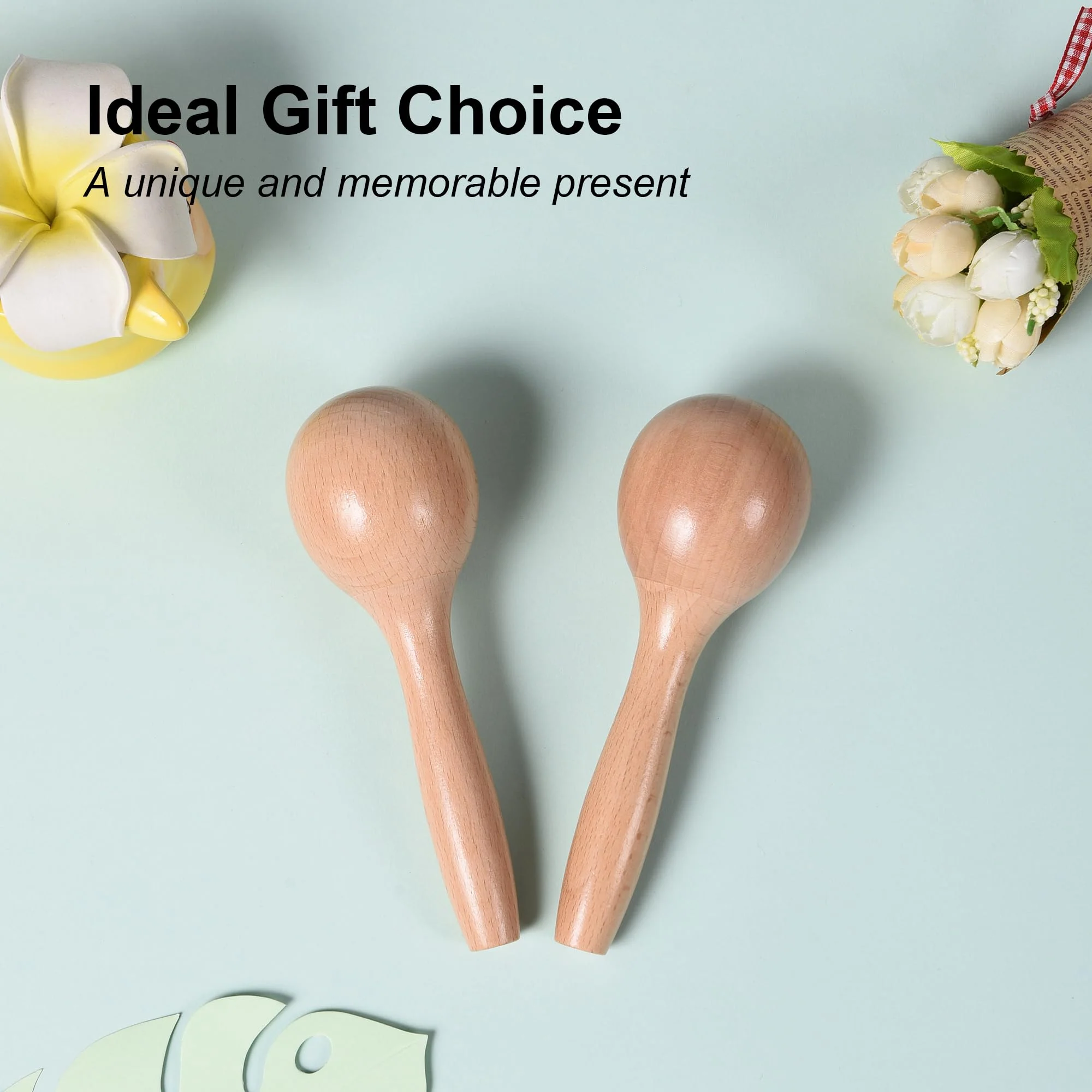 Maracas for Kids Babies, Wooden Maracas Shaker Musical Instrument - Image 7