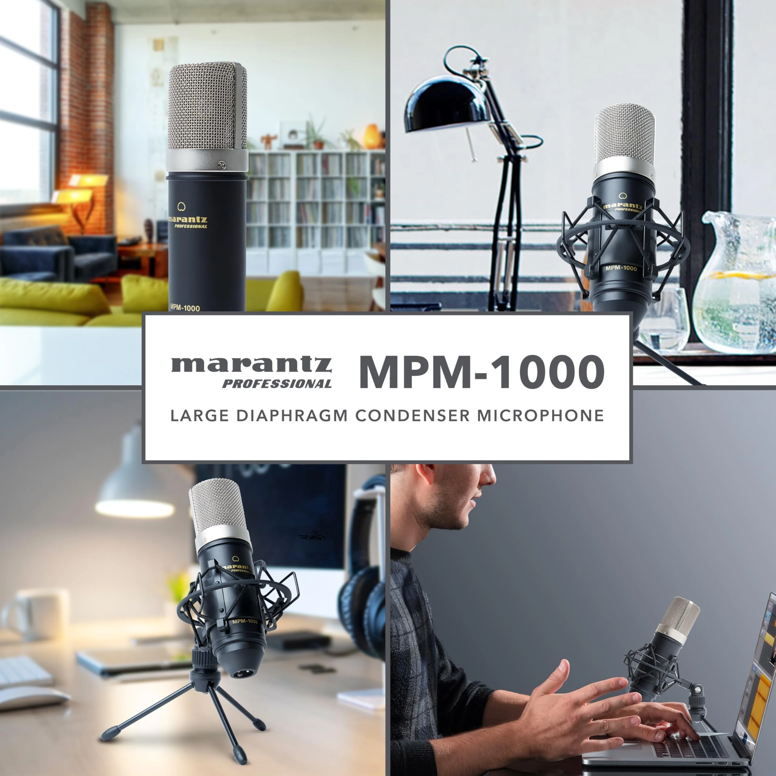 Marantz Professional MPM-1000 - Studio Recording XLR Condenser Microphone with Desktop Stand and Cable - For Podcast and Streaming Projects - Image 6