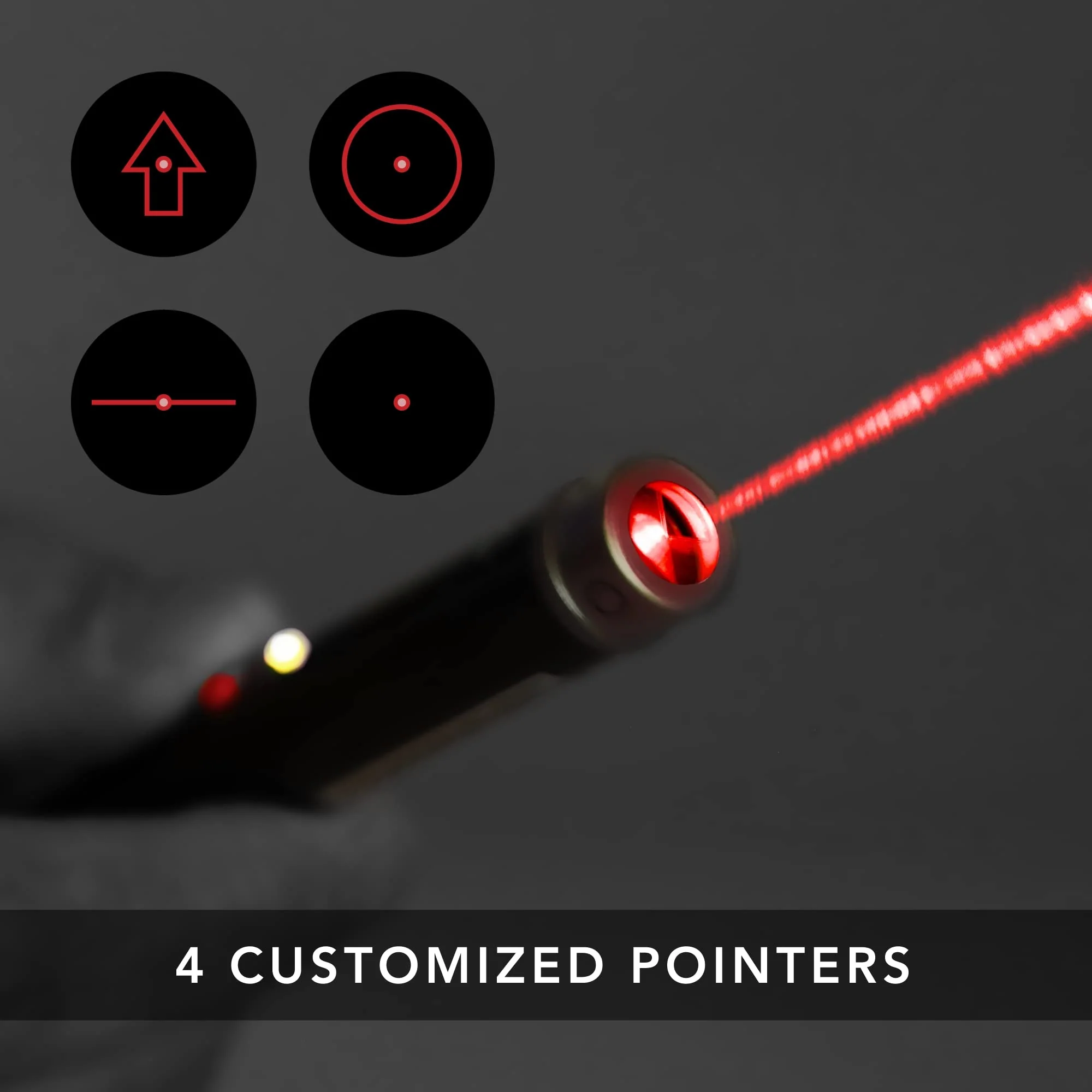 Marathon Multi Symbol Laser Pointer, Red - 1 Mile Night-time Range & Visible in Broad Daylight - 4 Custom Pointers - Two AAA Batteries Included - Image 2