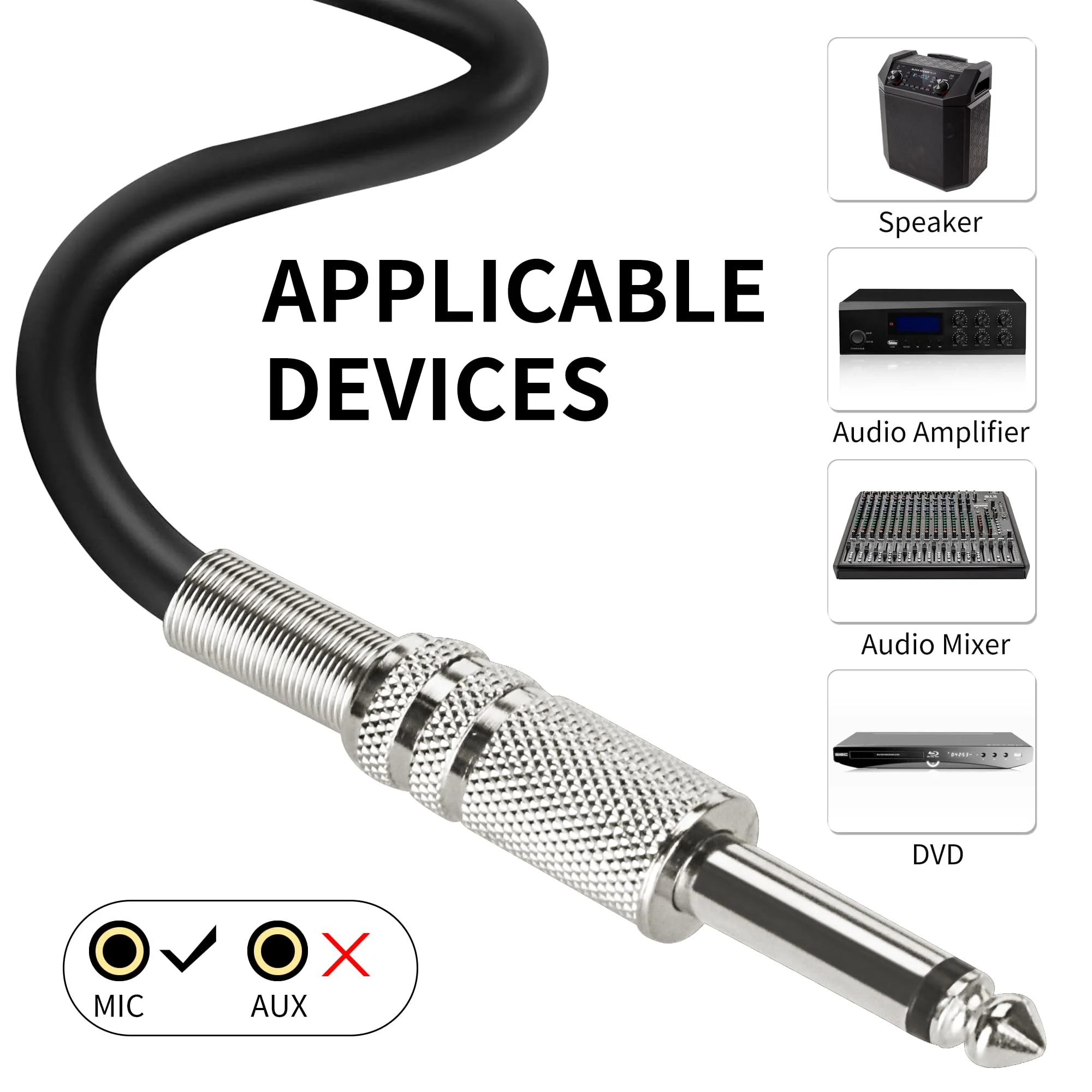 Marengo Dynamic Vocal Microphone for Karaoke Speaker,Wired Handheld Mic with On and Off Switch and 13ft Detachable Cable MWH58 - Image 5