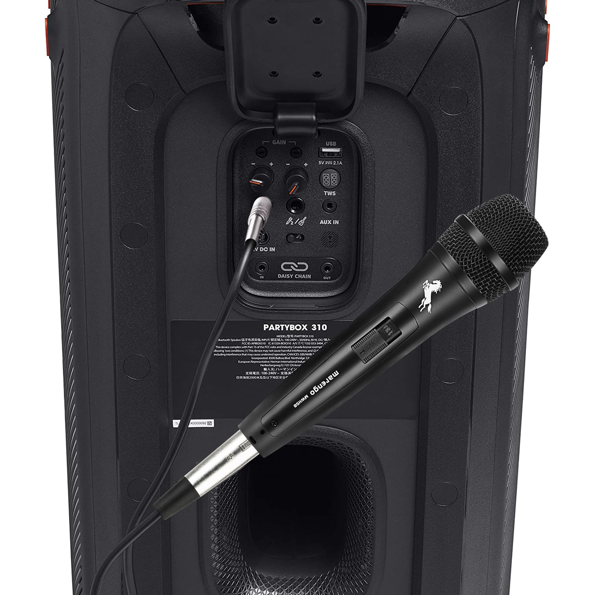 Marengo Dynamic Vocal Microphone for Karaoke Speaker,Wired Handheld Mic with On and Off Switch and 13ft Detachable Cable MWH58 - Image 6