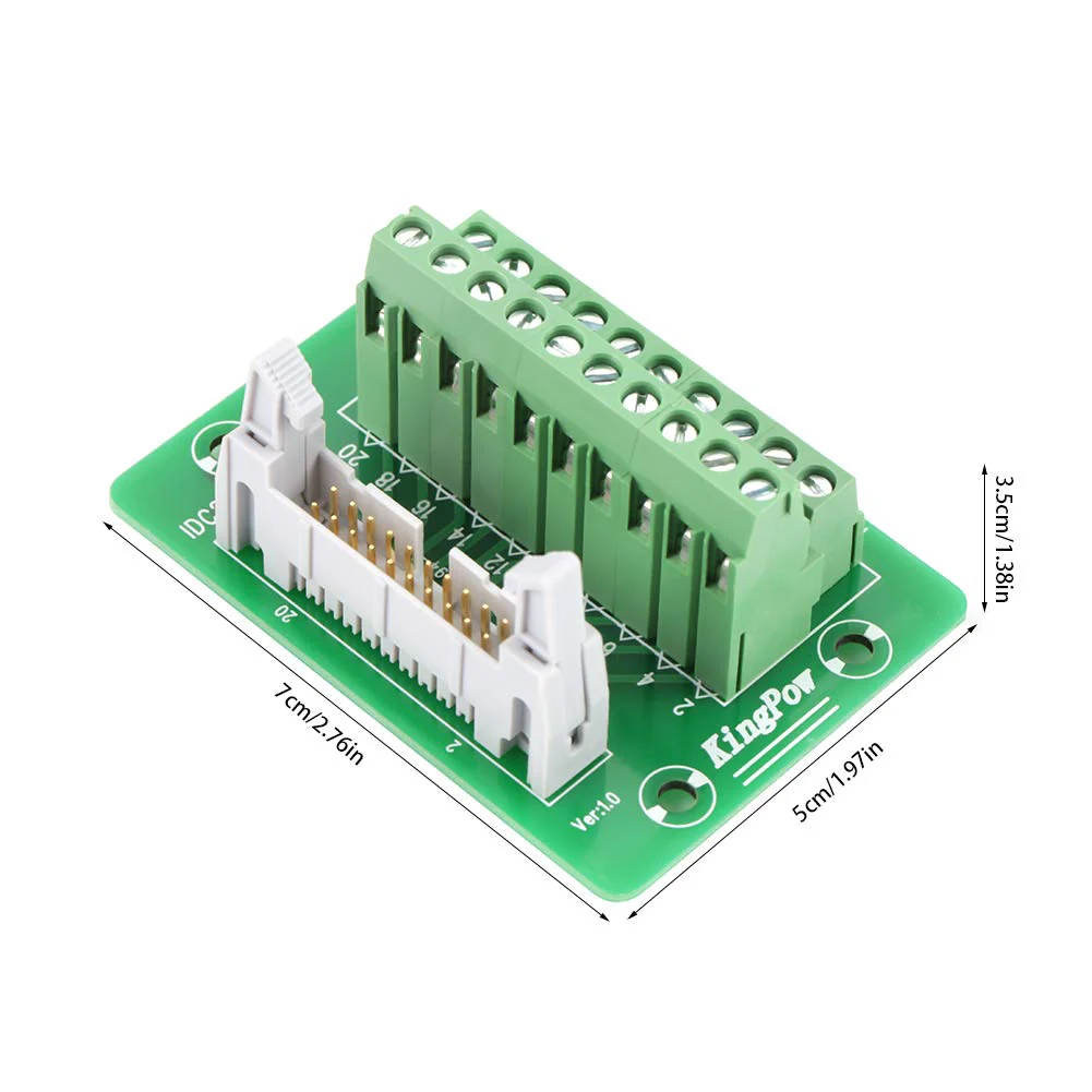 Marhynchus 20 Pin Connector Breakout Block Header IDC20P Terminal Block Connector PLC Interface with Bracket - Image 7