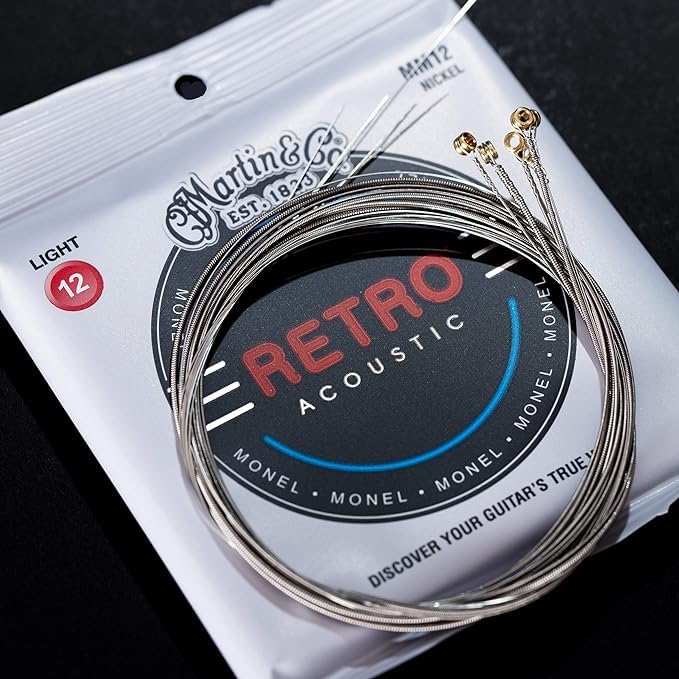 Martin Retro® Acoustic Guitar Strings – Monel, Light Gauge | Warm, Natural Tone with Long Life Light 12-54, Monel Nickel (3 Pack) - Image 3