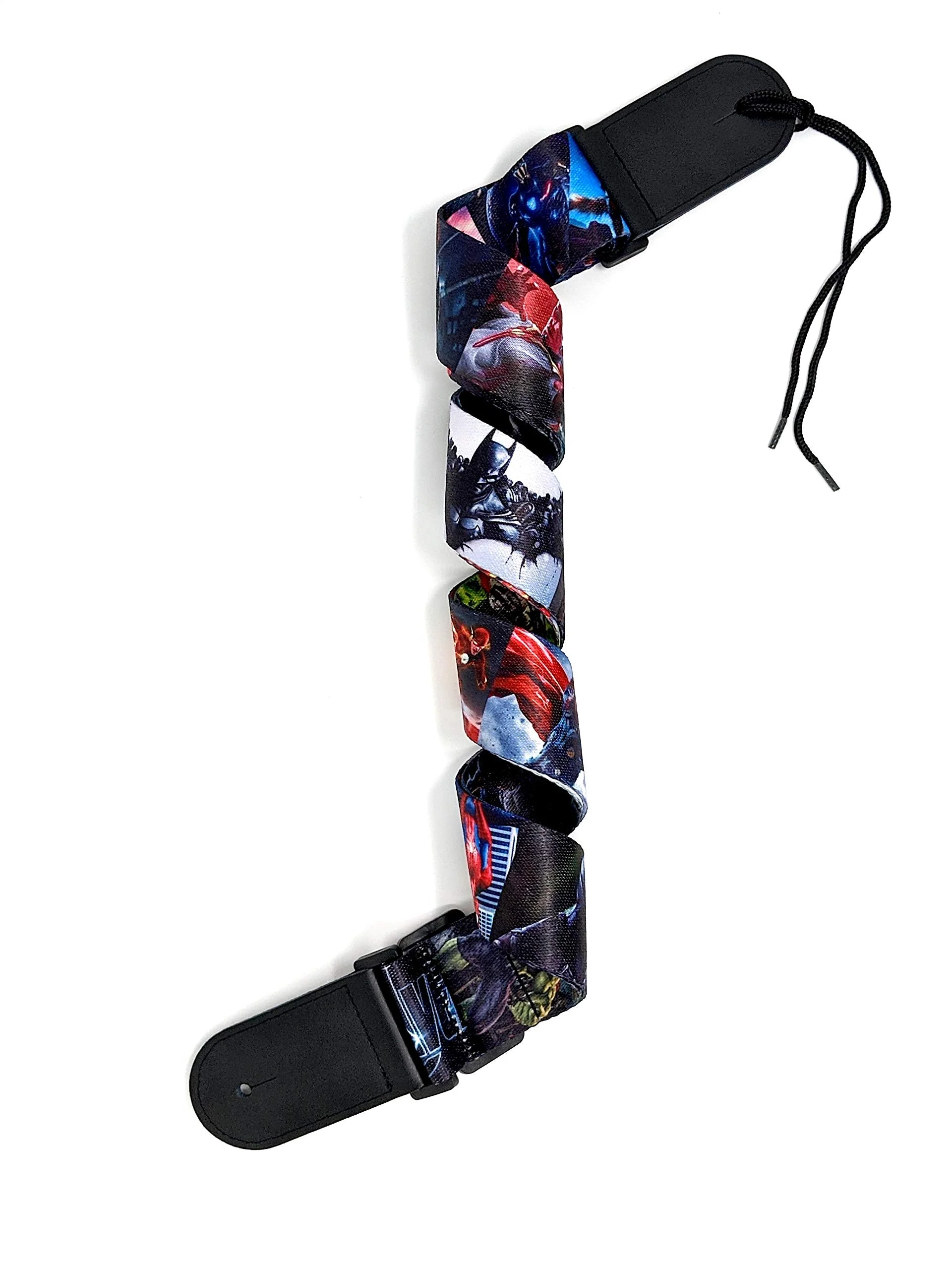 Marvel and DC Comics Superheroes Guitar Strap | Polyester with genuine leather - Image 2