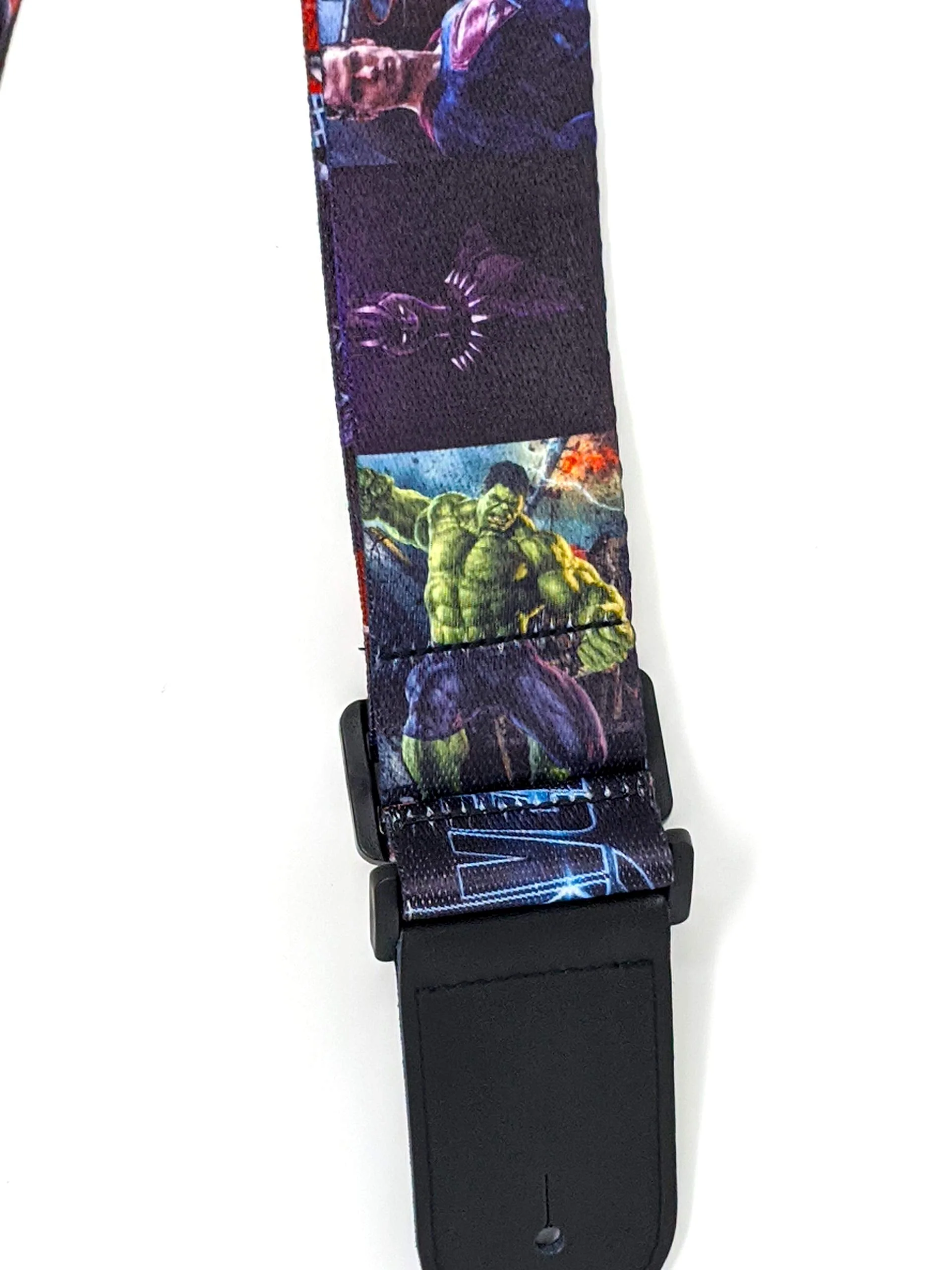 Marvel and DC Comics Superheroes Guitar Strap | Polyester with genuine leather - Image 3