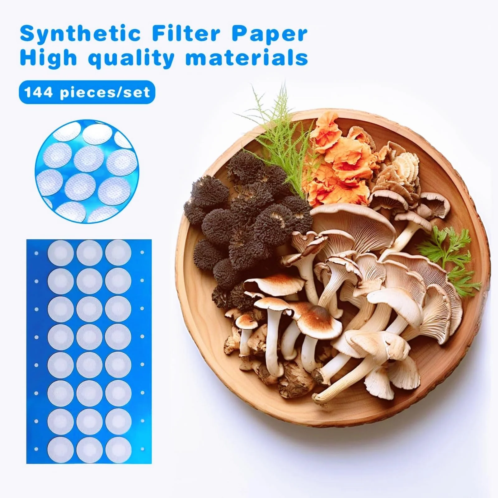 Mason Jars High Quality Pack of 144 Filter Paper Stickers - Strong Adhesion, Ideal for Mushroom Growing, Perfect Mouth Bands - Image 3