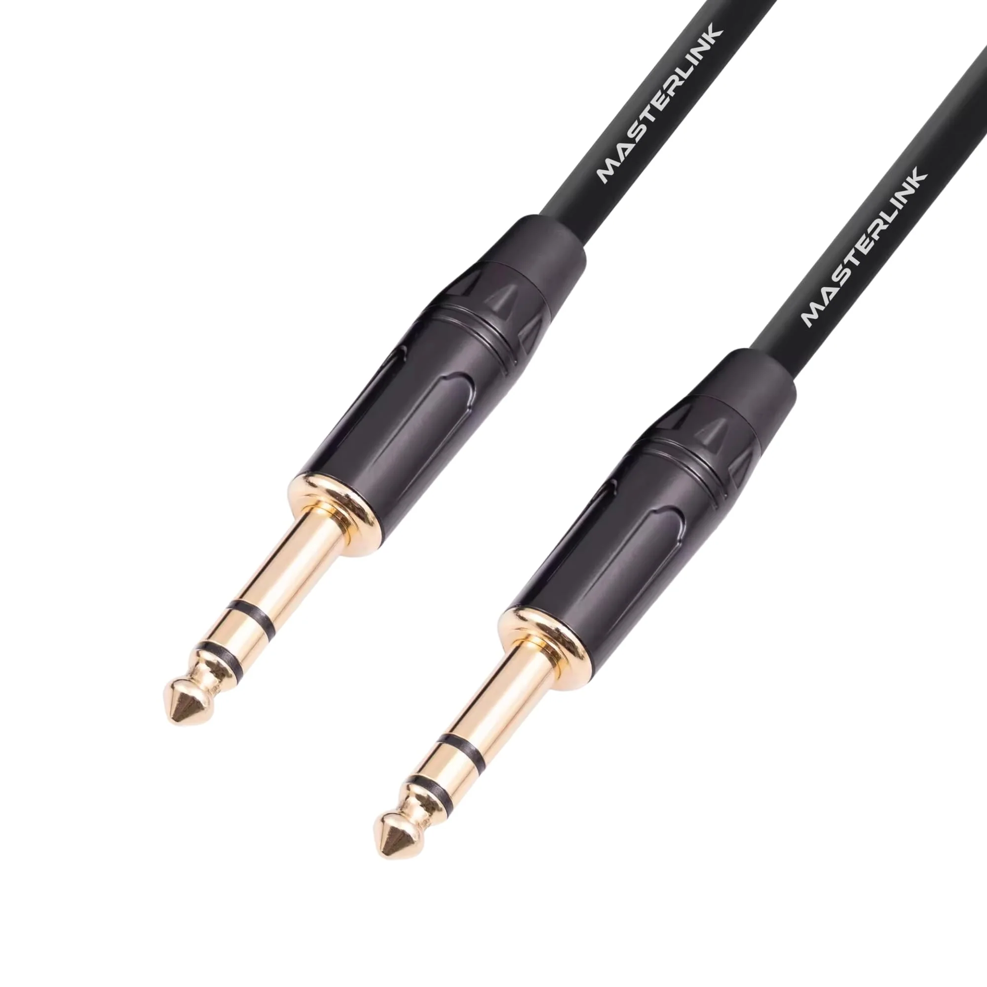 MASTERLINK 1/4 Inch TRS Instrument Cable 20 FT | Gold Connectors, Balanced 6.35mm Male to Male Jack Stereo Audio Balanced Line for Synths, Keyboard, Mixer, Amplifier, Speakers, Electric Bass Guitars 20FT - Image 2