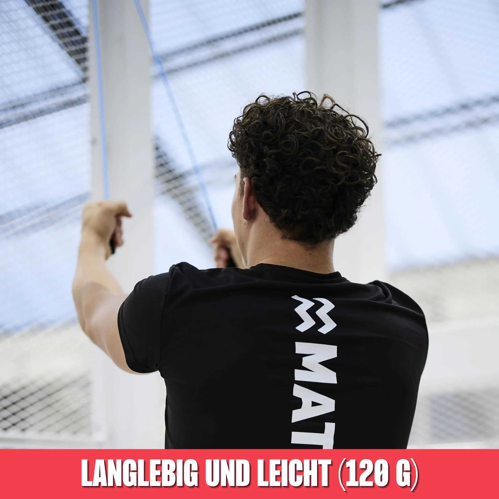 MATCHU - Shoulder pulley - Shoulder pulley - With pulley - For mobility and blood circulation - Easy to attach - Shoulder and arm training - Blue/Black - 190cm - Image 6
