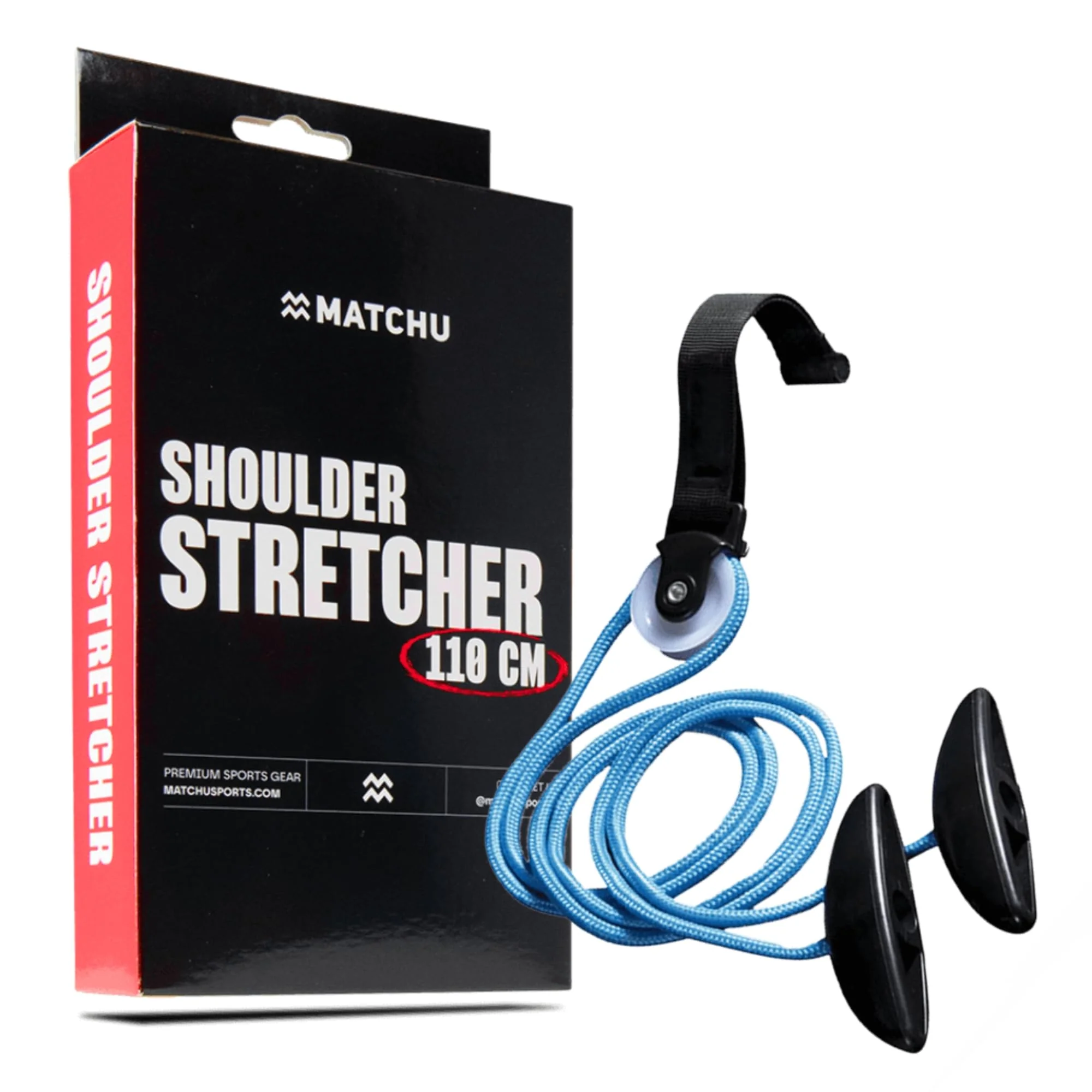 MATCHU - Shoulder pulley - Shoulder pulley - With pulley - For mobility and blood circulation - Easy to attach - Shoulder and arm training - Blue/Black - 190cm - Image 7