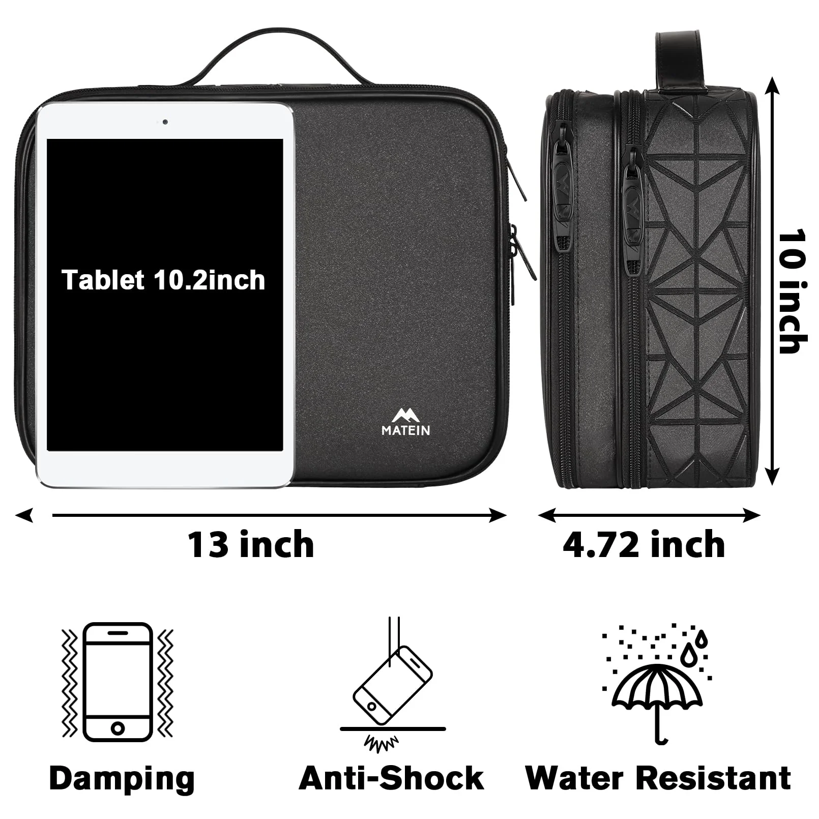 MATEIN Cord Organizer Case with Adjustable Divider, DJ Cable File Bag for DJ Gear, Sound Instrument and Music Equipment Accessories, Shockproof Portable Double Layer Cord Bags, Black Large - Image 4