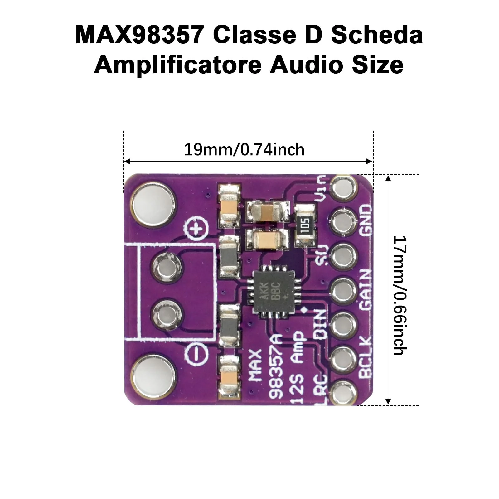 MAX98357 I2S 3W Class D Audio Amplifier Module AYWHP 3 Pieces DAC Decoder Module Audio Board I2S DAC Decoder Breakout Module Filterless Audio AMP Board for Arduino - Image 2