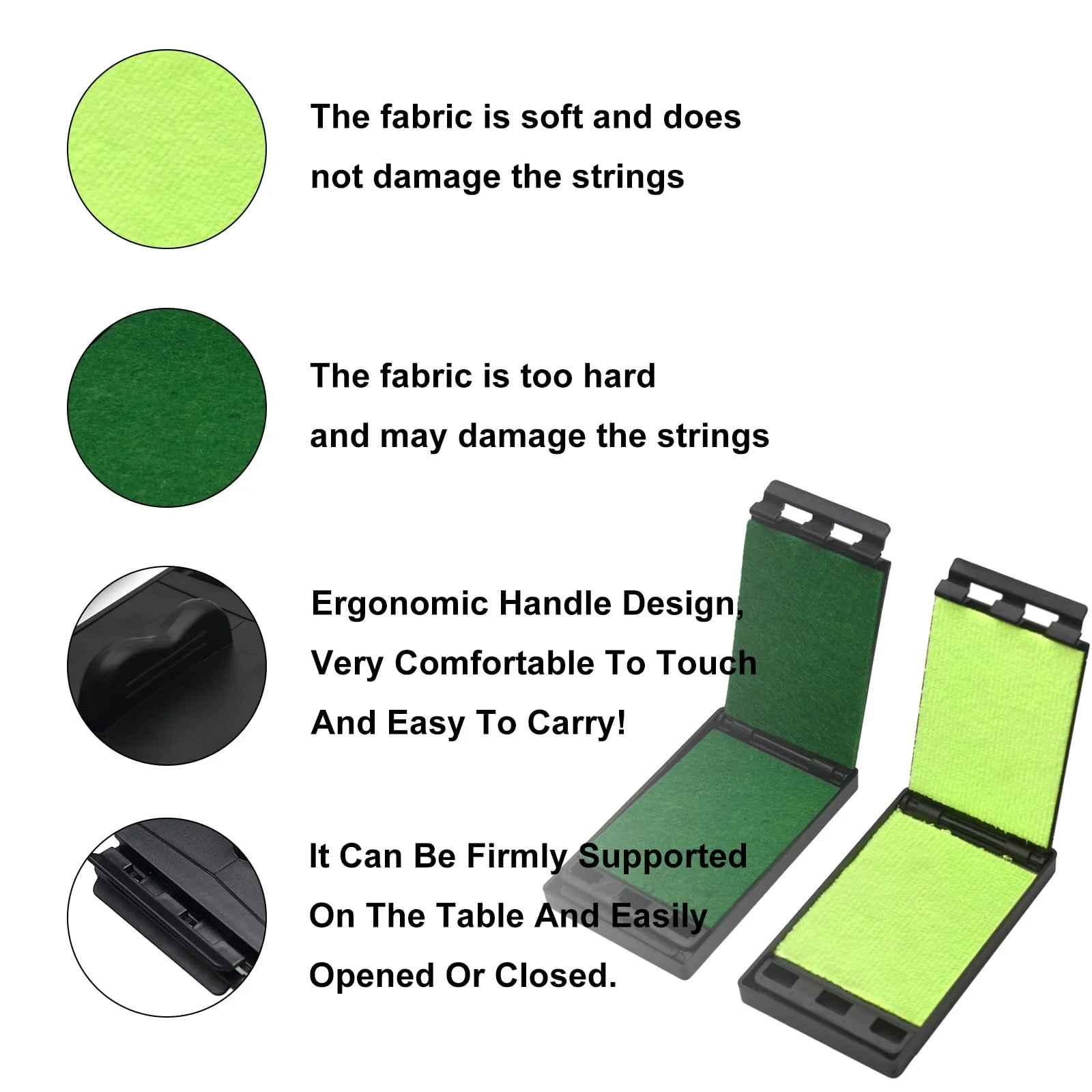 MAXCHEER 2pcs Guitar Cleaner Kit Dual Head Guitar Strings Cleaner Eraser - Rust Remover with Lubricant in Brush String and Clean Fretboard Cloth Tool Scrubber for Violin/Bass/Ukulele/Electric Guitars String Cleaner+Oil - Image 6