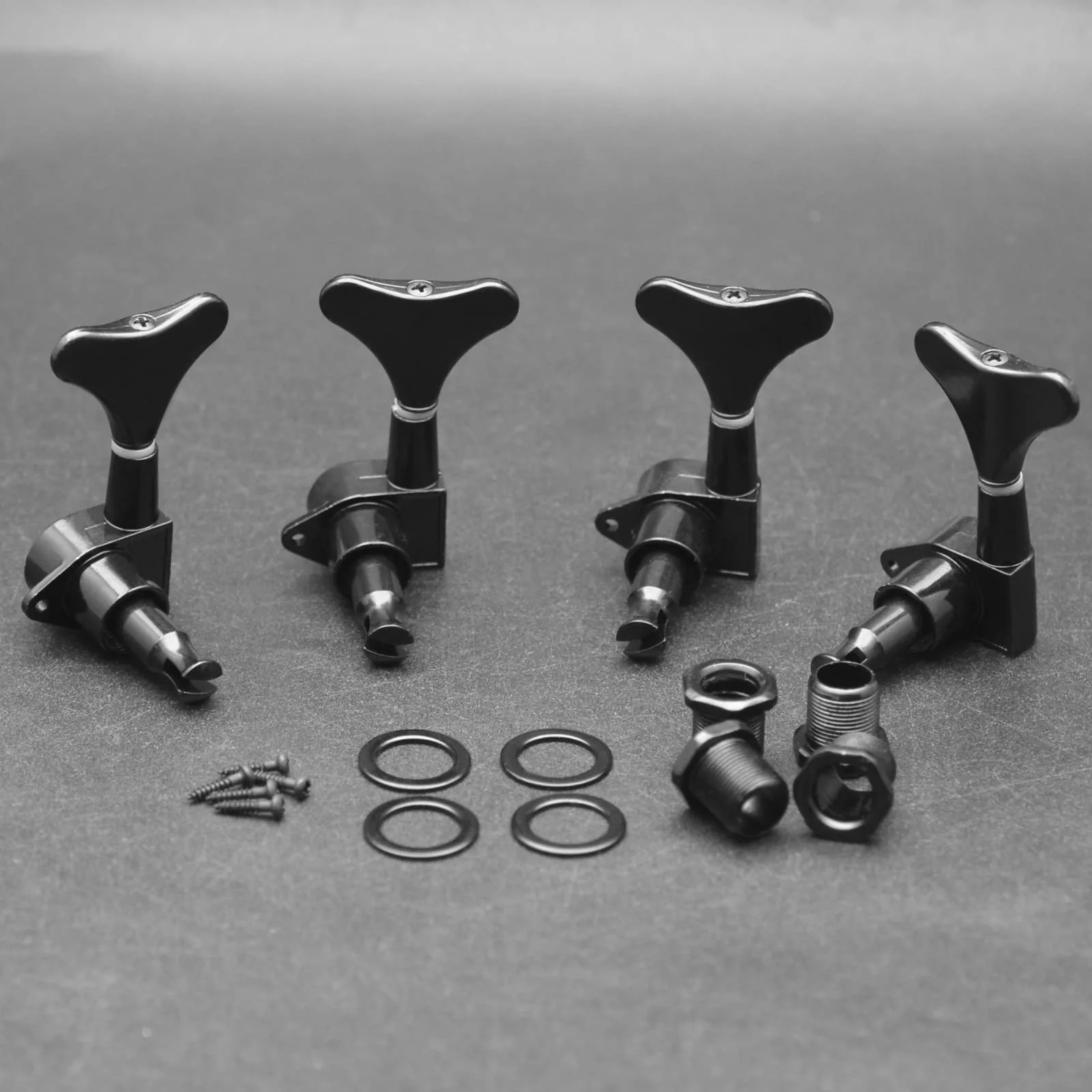 MAXCHEER Guitar Bass Tuners Bass Guitar Tuning Keys,Ratio Headstock Sealed Machine Head Replacement for Electric Jazz Bass or Precision Instruments 1:19(4R) black - Image 6