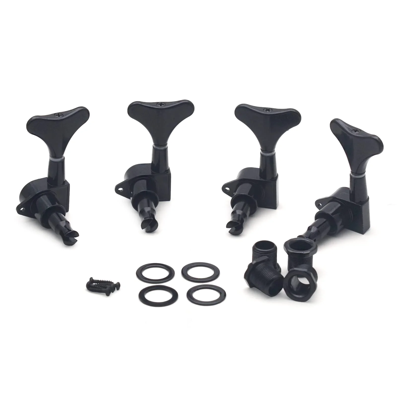 MAXCHEER Guitar Bass Tuners Bass Guitar Tuning Keys,Ratio Headstock Sealed Machine Head Replacement for Electric Jazz Bass or Precision Instruments 1:19(4R) black - Image 7