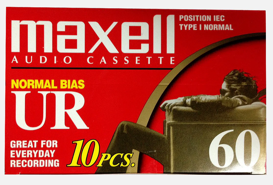 Maxell Audio Cassette - Blank Media, Cassette, Red, 60 Min, Pack of 10 - Image 3