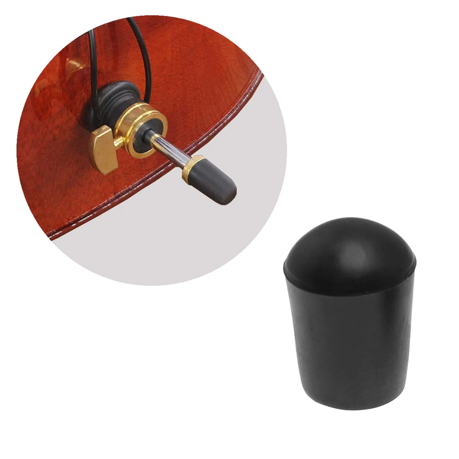 Maxmoral 2PCS Cello Endpin Stopper, Rubber Cello Endpin, Prevent Cello/Double Bass Movement and Slipping, Rubber Cello Endpin Tip - Image 2