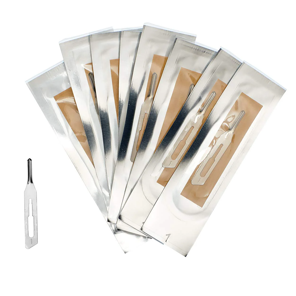 May 10 x Hollow Chisel Blades Figure 1 Sterile, Suitable for Scalpel Holder No. 3 - Sterile Blades for Foot Care & Podiatry for Removing Corns, Calluses in Nail Fold & Ingrown Nails - Image 4