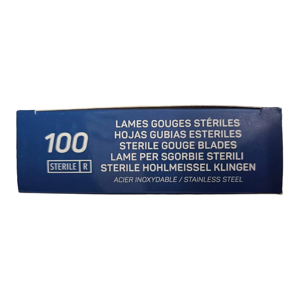 May Figure 5 Hollow Chisel Blades, Pack of 10, Individually Sterile Packed - Scalpel Blades for Corns & Callus Removal, for Medical Foot Care & Podiatry, Fits Scalpel Holder No.3 - Image 3