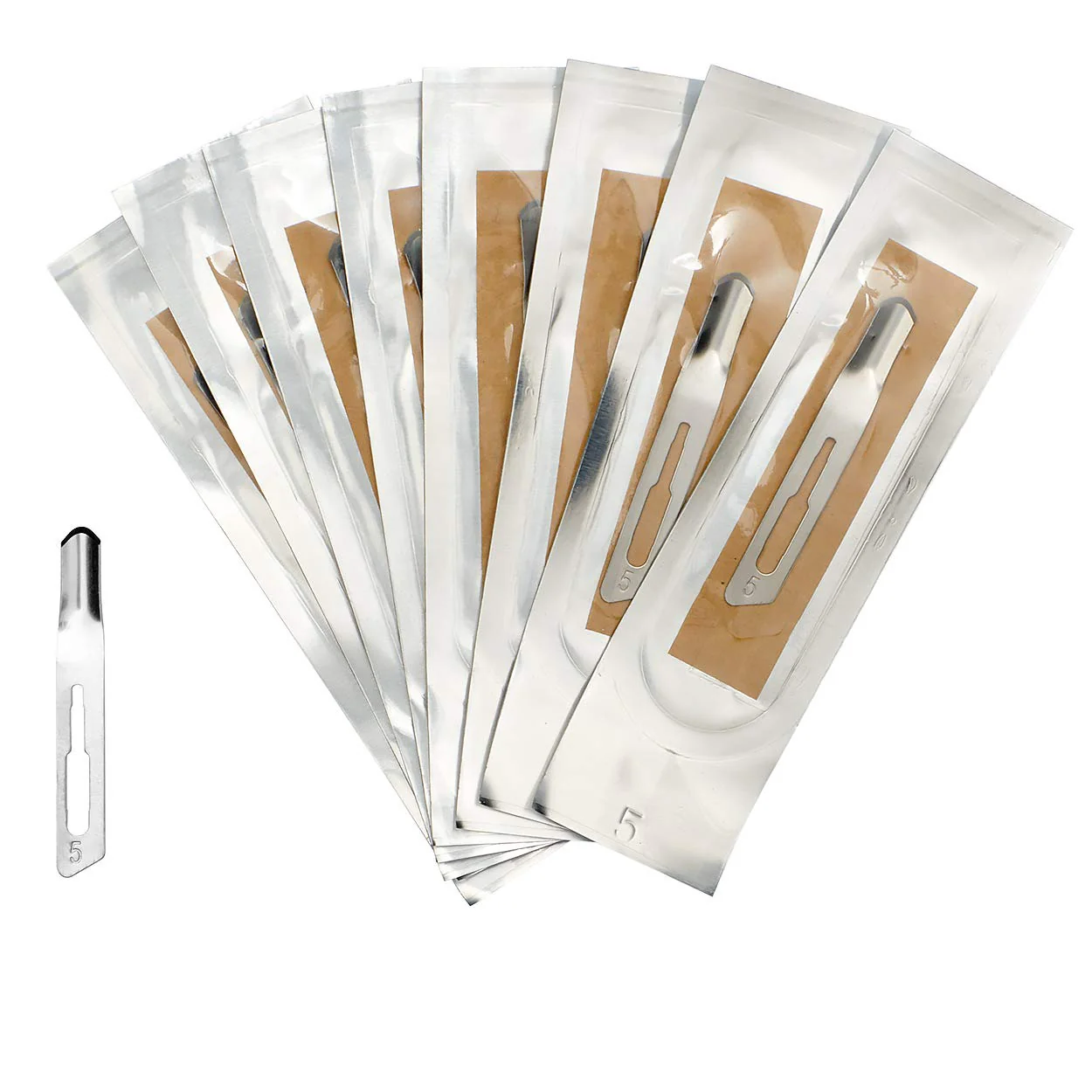 May Figure 5 Hollow Chisel Blades, Pack of 10, Individually Sterile Packed - Scalpel Blades for Corns & Callus Removal, for Medical Foot Care & Podiatry, Fits Scalpel Holder No.3 - Image 6