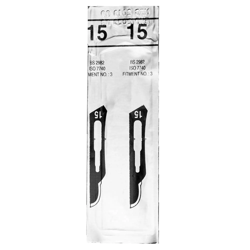 May Set of 60 Sterile Disposable Scalpel Blades - Sample Set Fig. 10-15 Carbon Steel - Precision Blades for Crafts, Model Making, Foot Care, Dermaplaning - Fits Handle No.3 - Image 10