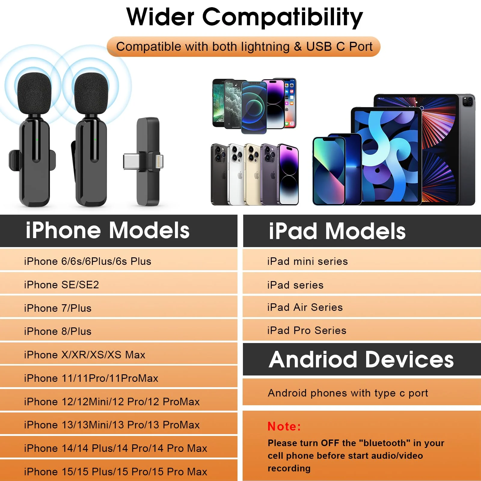 MAYBESTA Wireless Lavalier Microphone for iPhone, iPad, Android - Bluetooth Lapel Phone Mic for Video Recording - Mini Clip on Microphones for YouTube Podcast Interview - Image 3