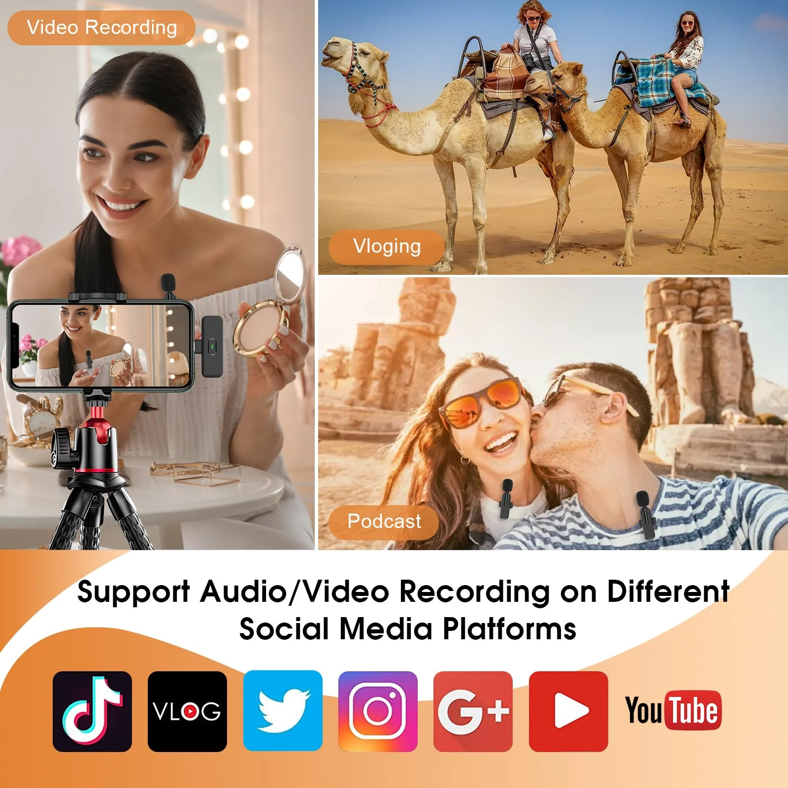 MAYBESTA Wireless Lavalier Microphone for iPhone, iPad, Android - Bluetooth Lapel Phone Mic for Video Recording - Mini Clip on Microphones for YouTube Podcast Interview - Image 9