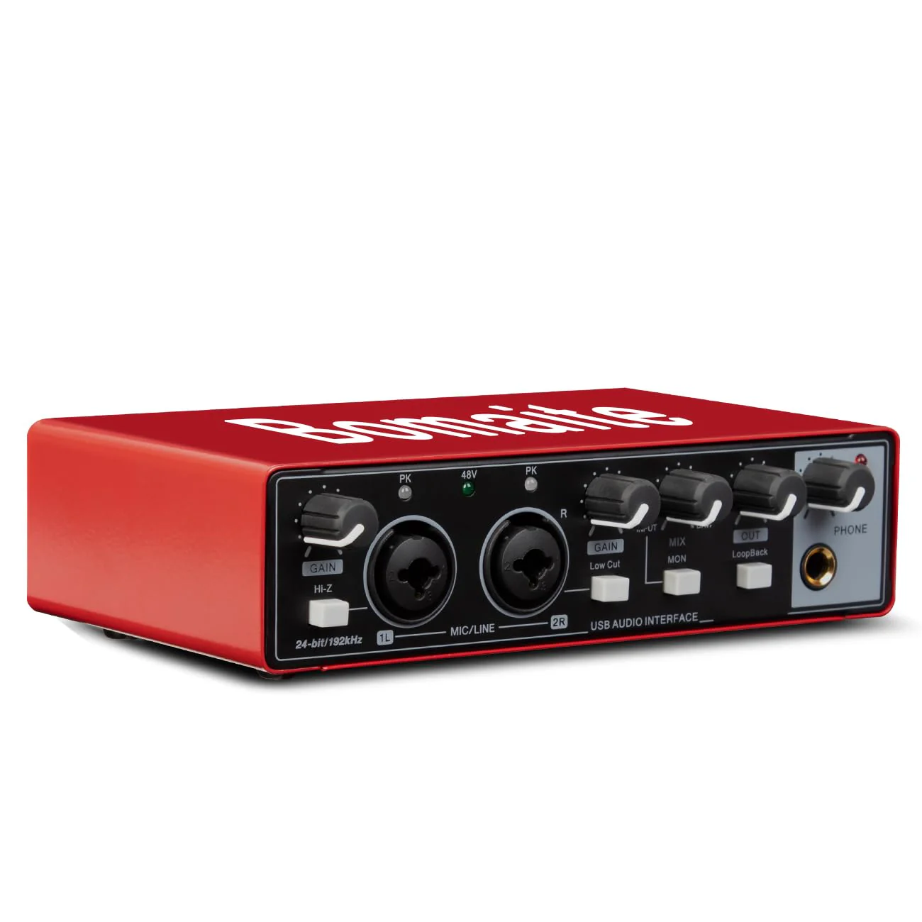 MB28 USB Audio Interface for PC & Mac: 2x2 Guitar & Recording, 24Bit/192kHz, 48V Phantom Power for Podcasting & Music Production - Image 2
