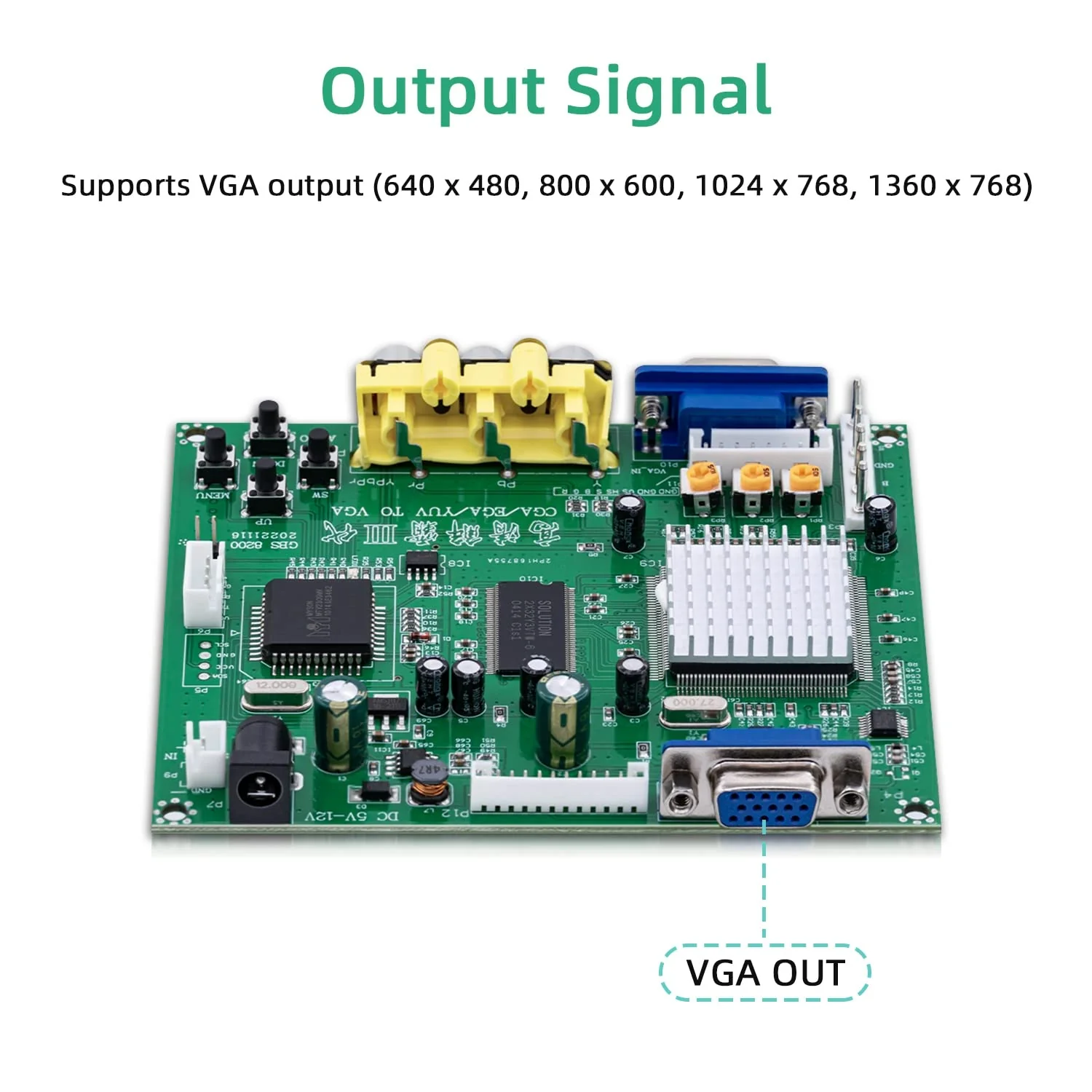Mcbazel Arcade Game RGB/CGA/EGA to VGA HD Game Video Output Converter Board for Arcade Monitor to CRT LCD PDP Projector - Image 5