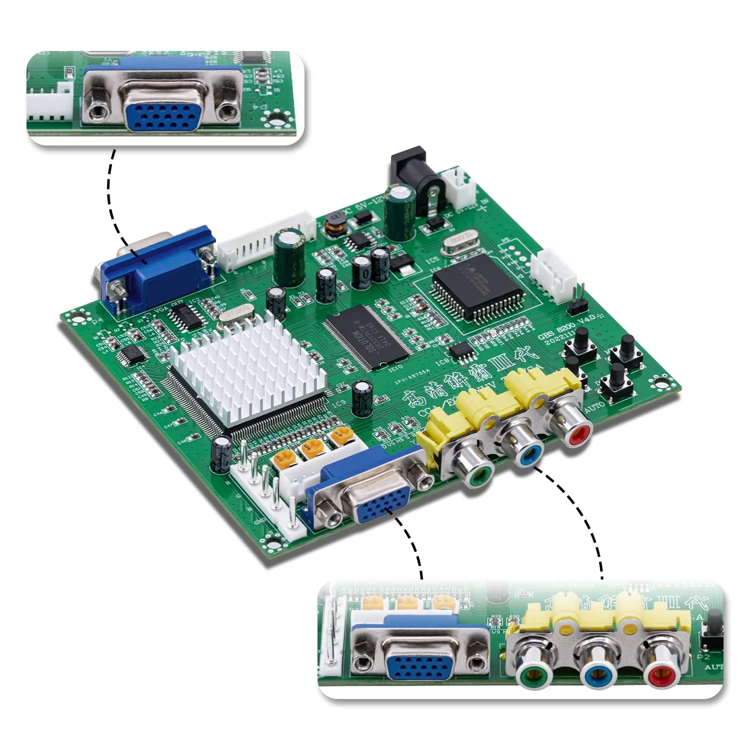 Mcbazel Arcade Game RGB/CGA/EGA to VGA HD Game Video Output Converter Board for Arcade Monitor to CRT LCD PDP Projector - Image 6