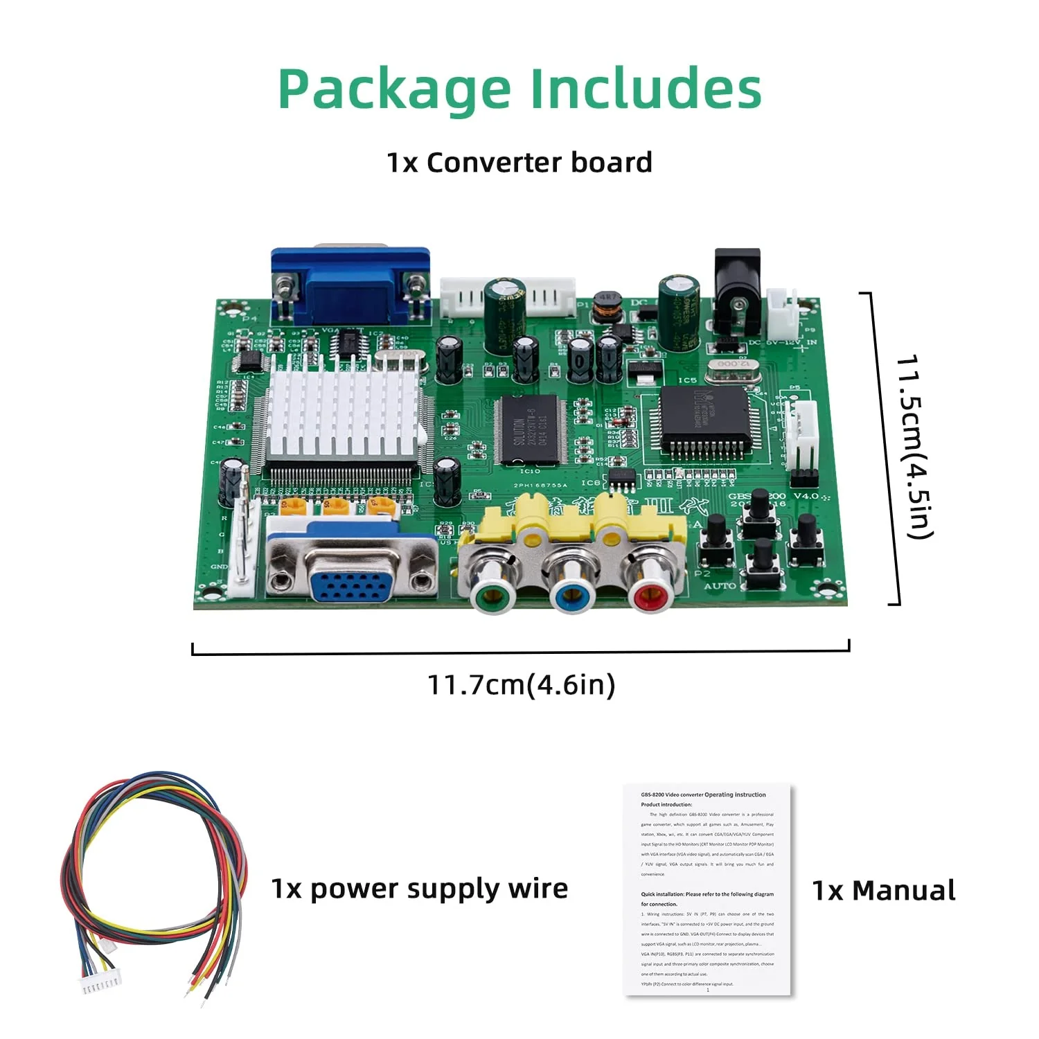 Mcbazel Arcade Game RGB/CGA/EGA to VGA HD Game Video Output Converter Board for Arcade Monitor to CRT LCD PDP Projector - Image 7